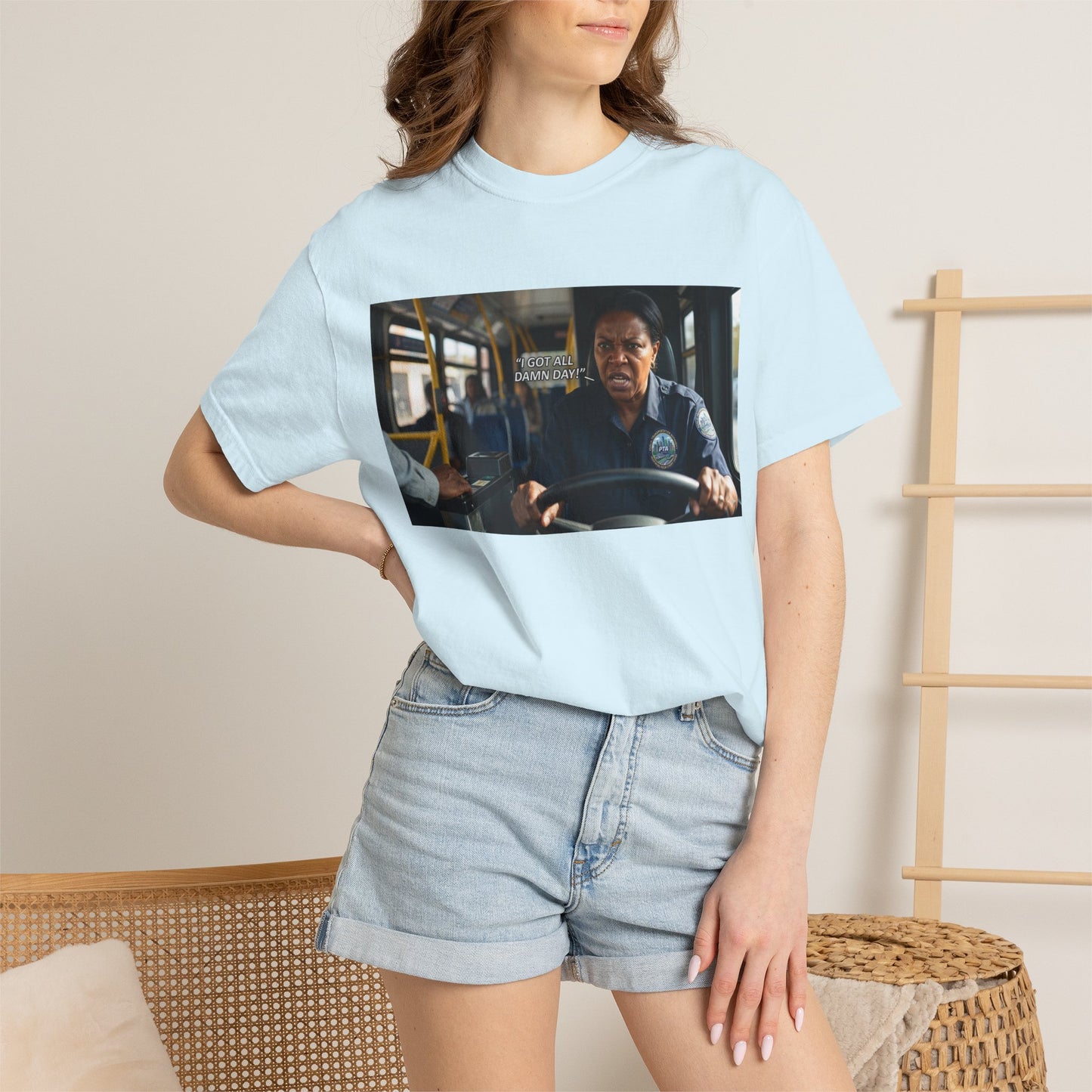 Having a Bad Day Funny Mood Garment-Dyed T-Shirt — Relatable Gift Idea