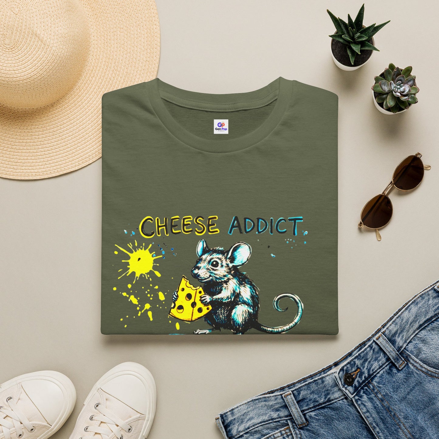 Cheese Addict Funny Softstyle Tee — Unique Gift for Food Lovers and the Hustlers