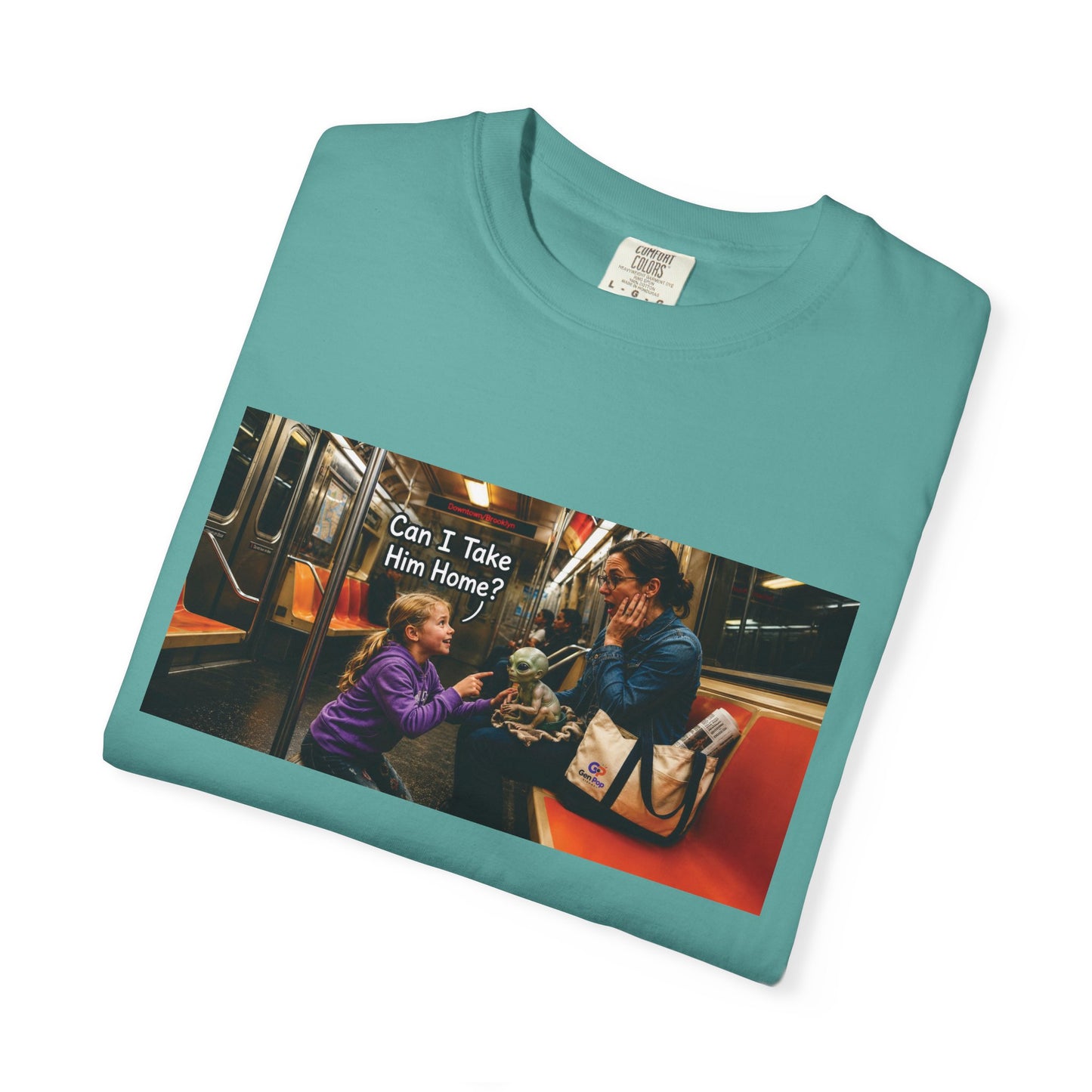 Can I Take Him Home? Funny Garment-Dyed T-Shirt — Cute Gift for Him or Her