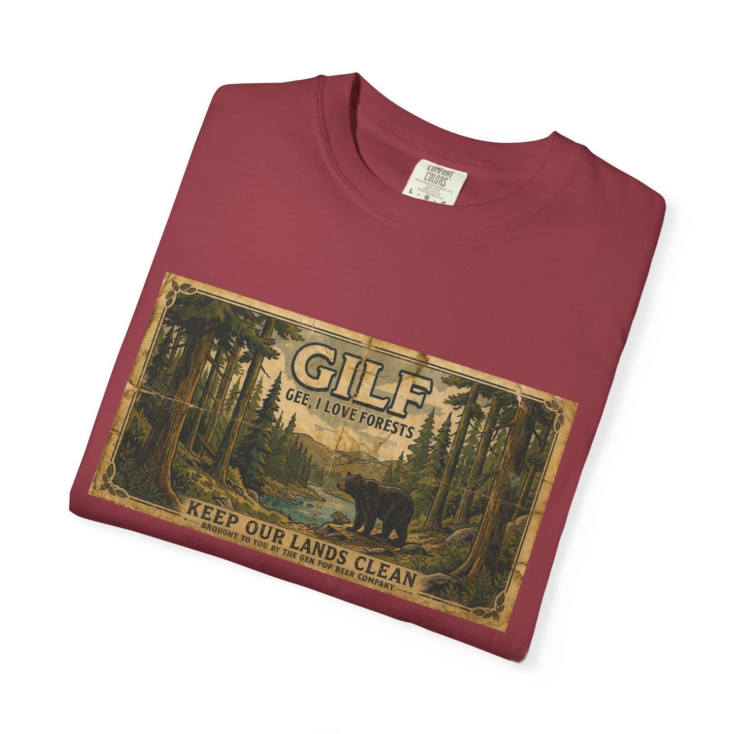GILF Bear Funny Adult Humor Garment-Dyed Tee — Gag Gift for Him or Her