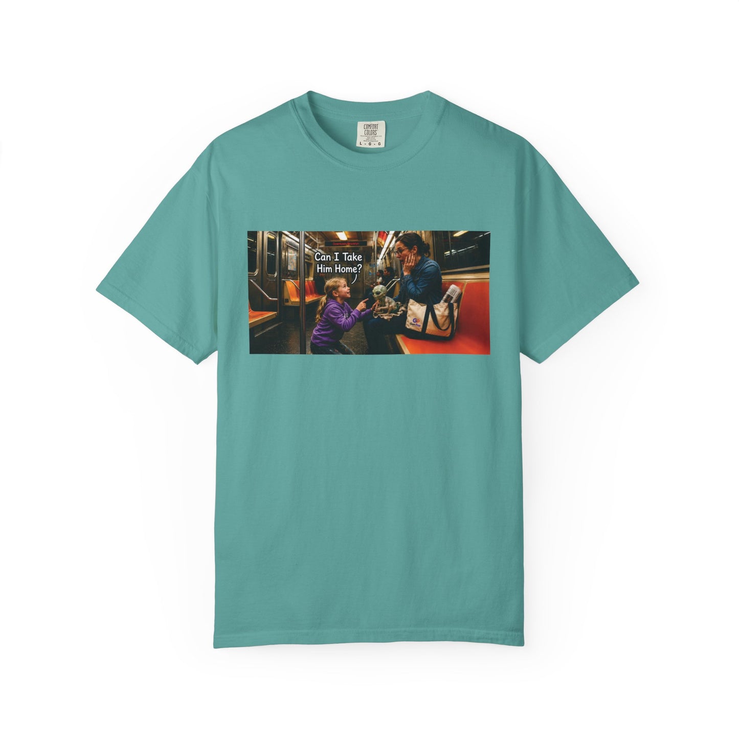 Can I Take Him Home? Funny Garment-Dyed T-Shirt — Cute Gift for Him or Her