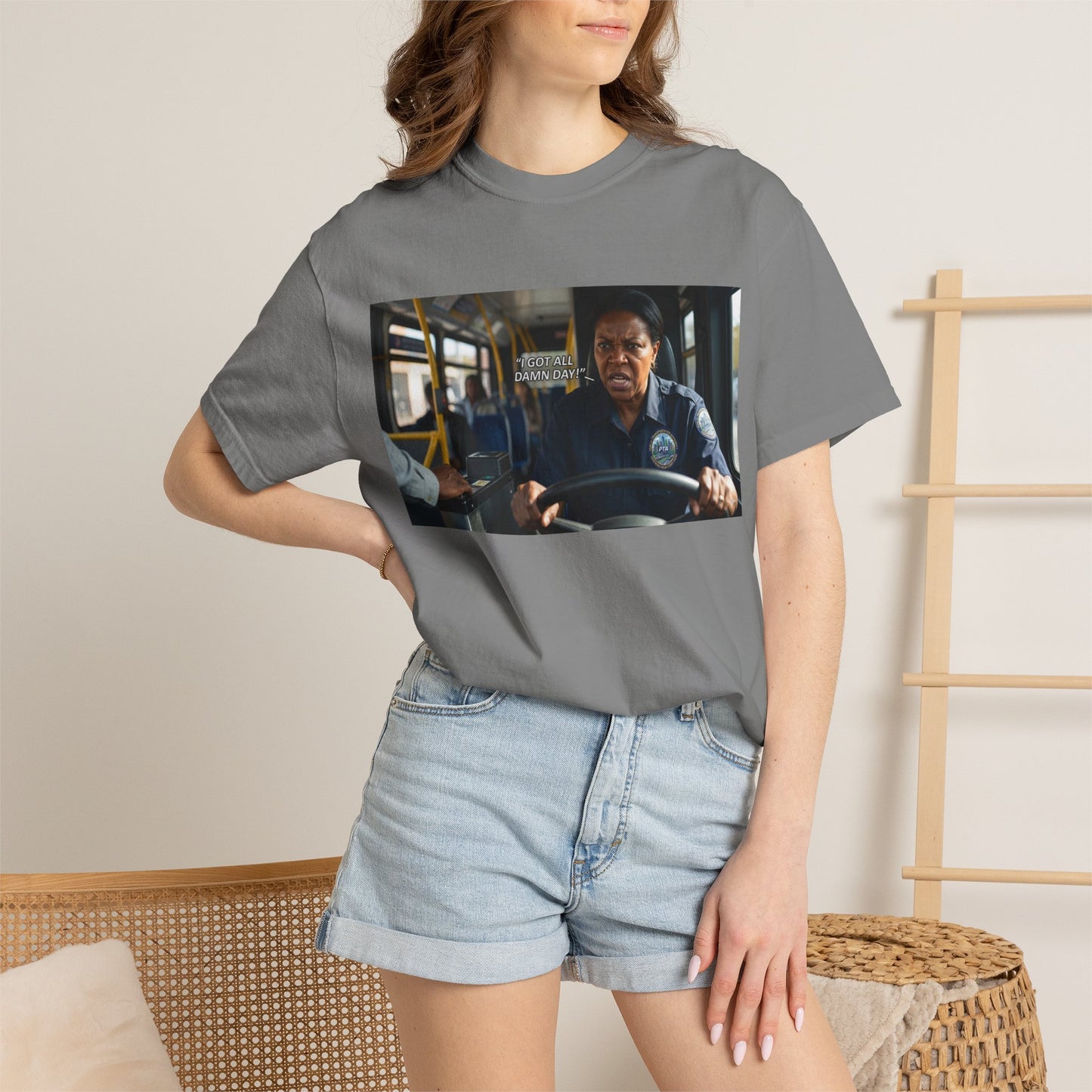 Having a Bad Day Funny Mood Garment-Dyed T-Shirt — Relatable Gift Idea