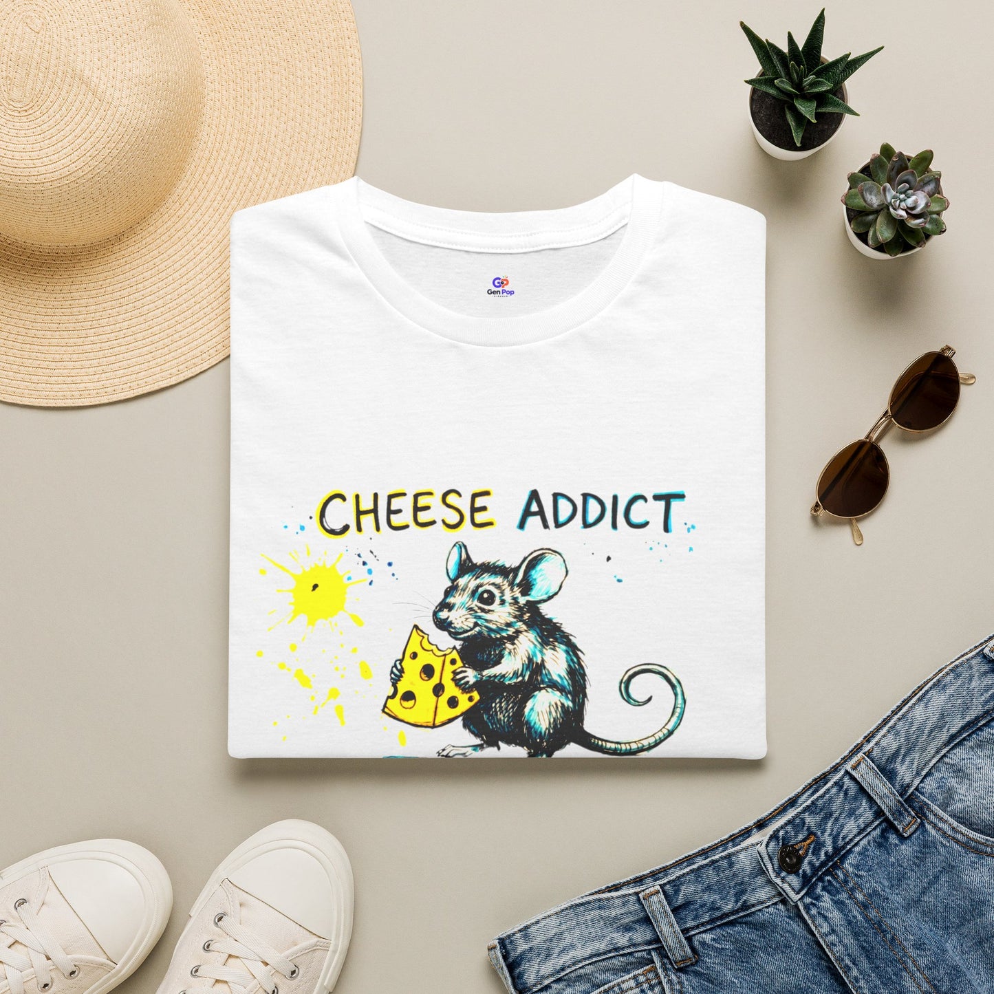 Cheese Addict Funny Softstyle Tee — Unique Gift for Food Lovers and the Hustlers