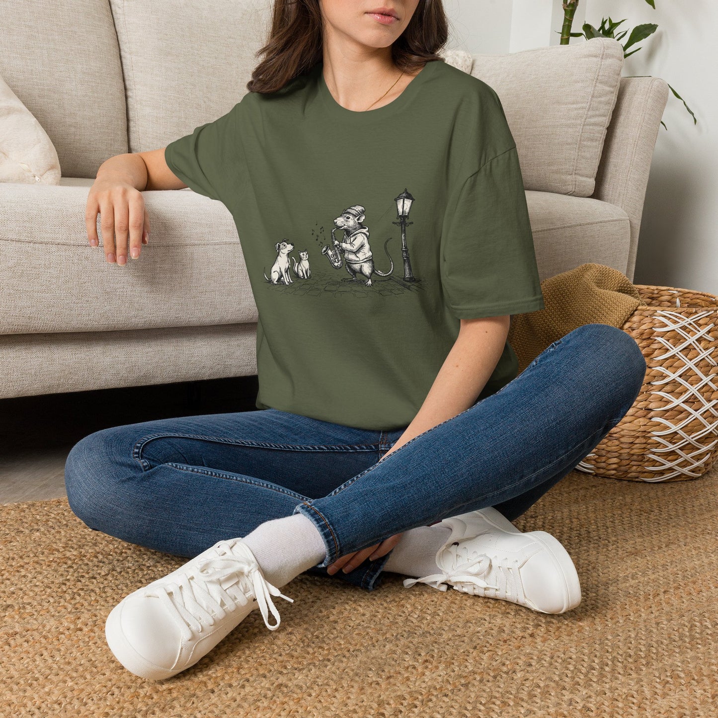 Musical rat Unisex Softstyle T-Shirt