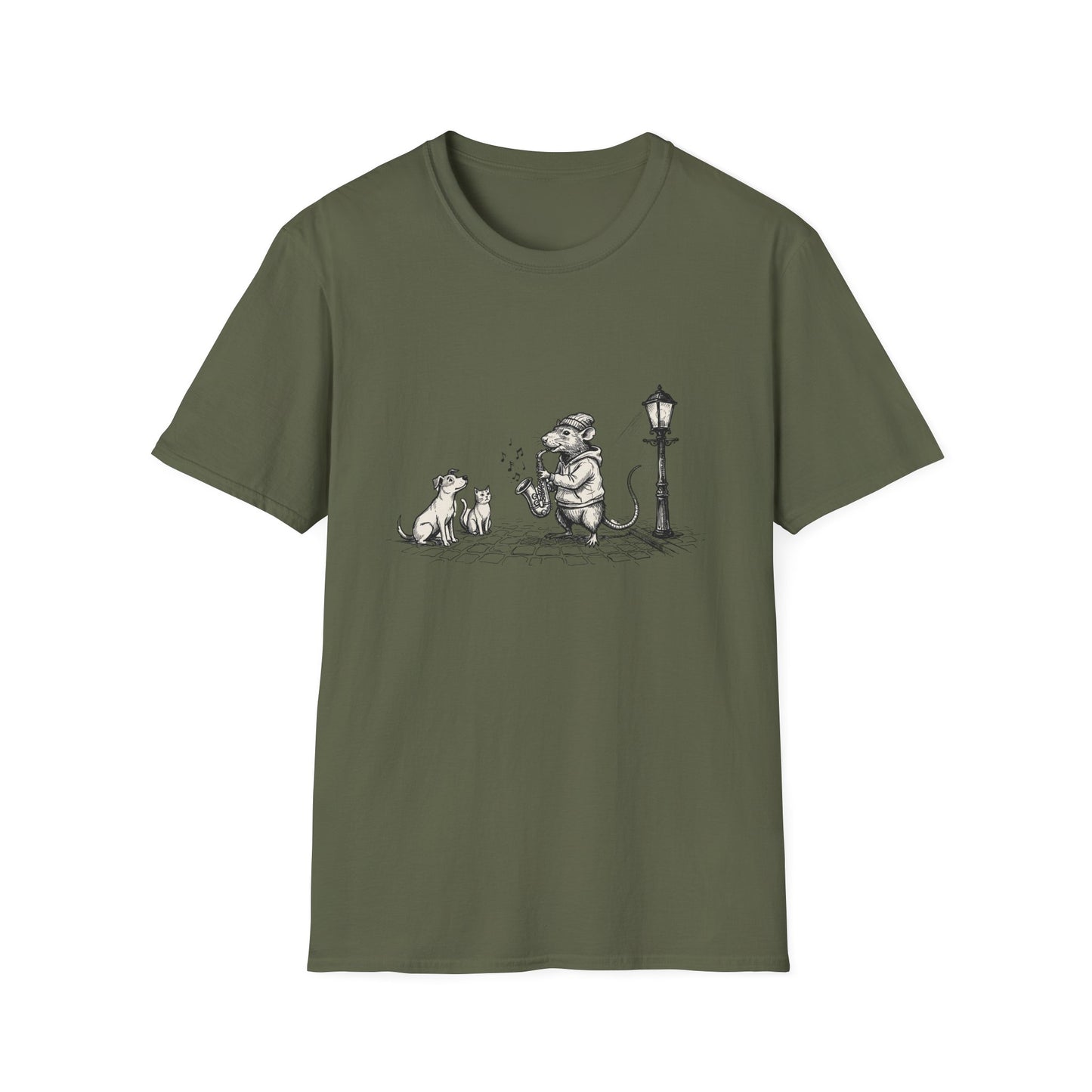 Musical rat Unisex Softstyle T-Shirt
