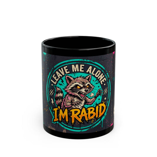 Leave Me Alone Funny Black Coffee Mug — Unique Gift for Introverts