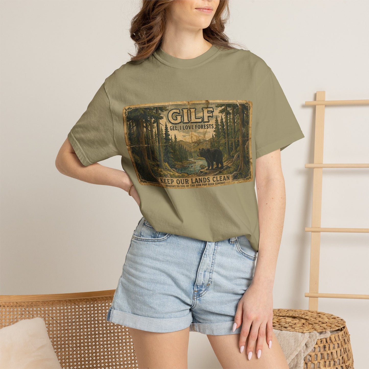 GILF Bear Unisex Garment-Dyed T-shirt