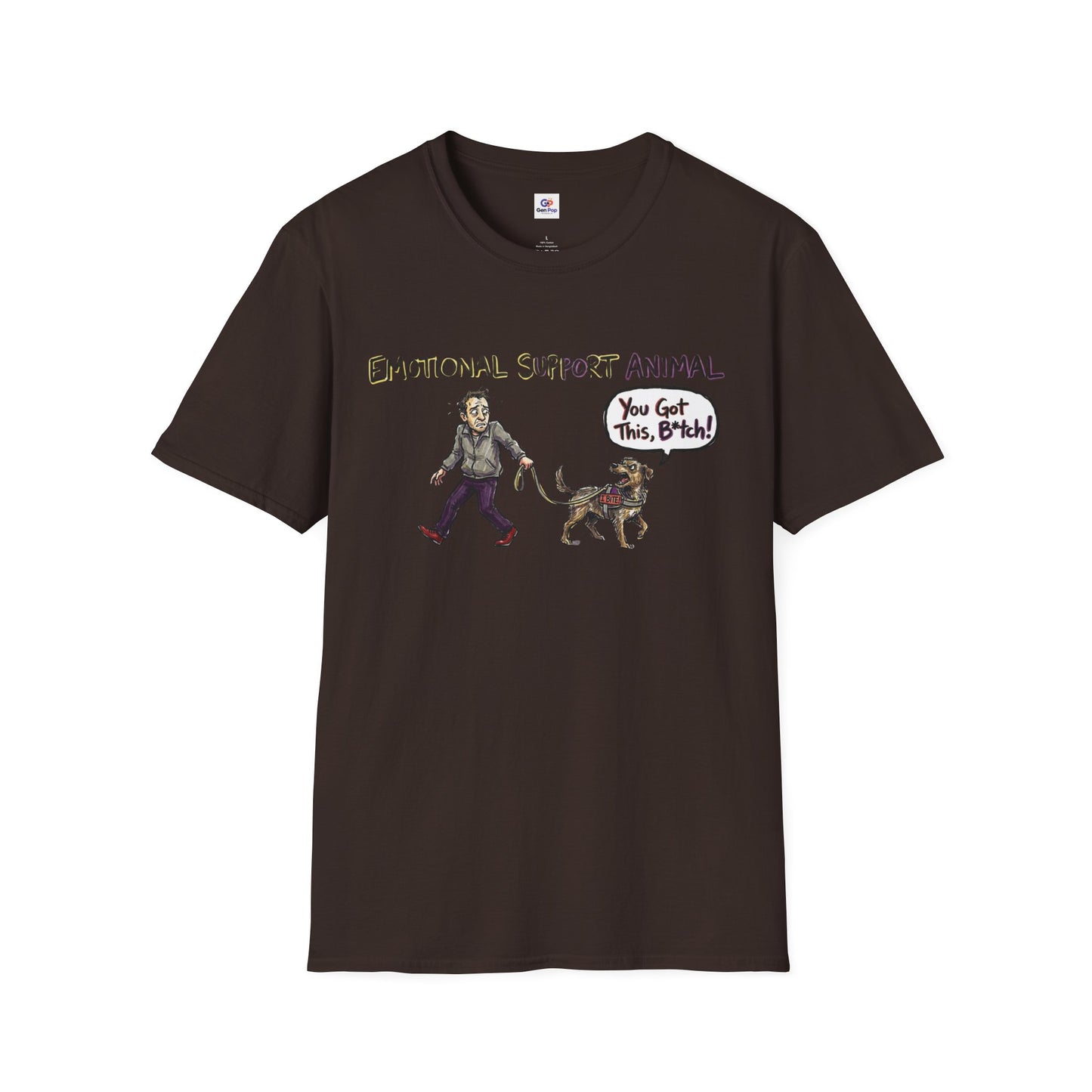 Emotional support animal Unisex Softstyle T-Shirt