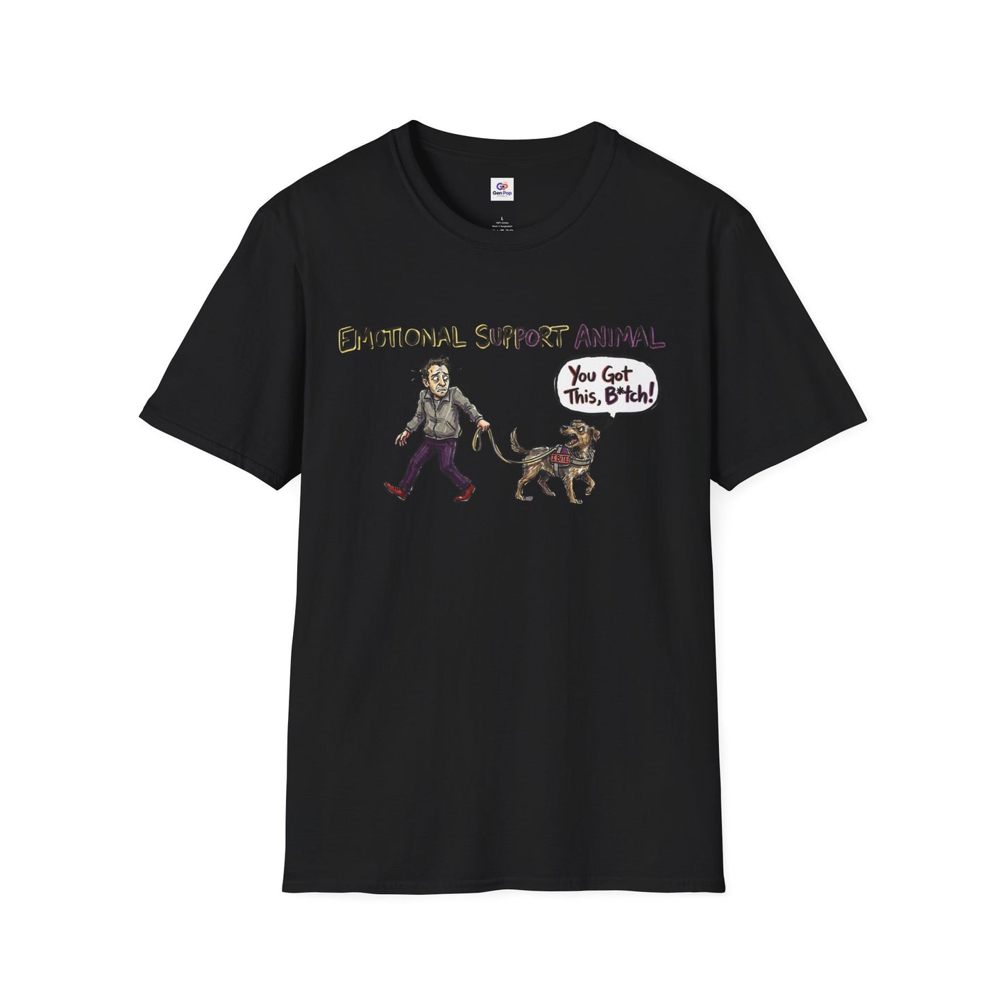 Emotional support animal Unisex Softstyle T-Shirt