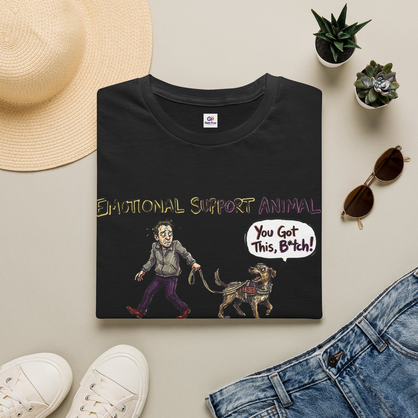 Emotional support animal Unisex Softstyle T-Shirt