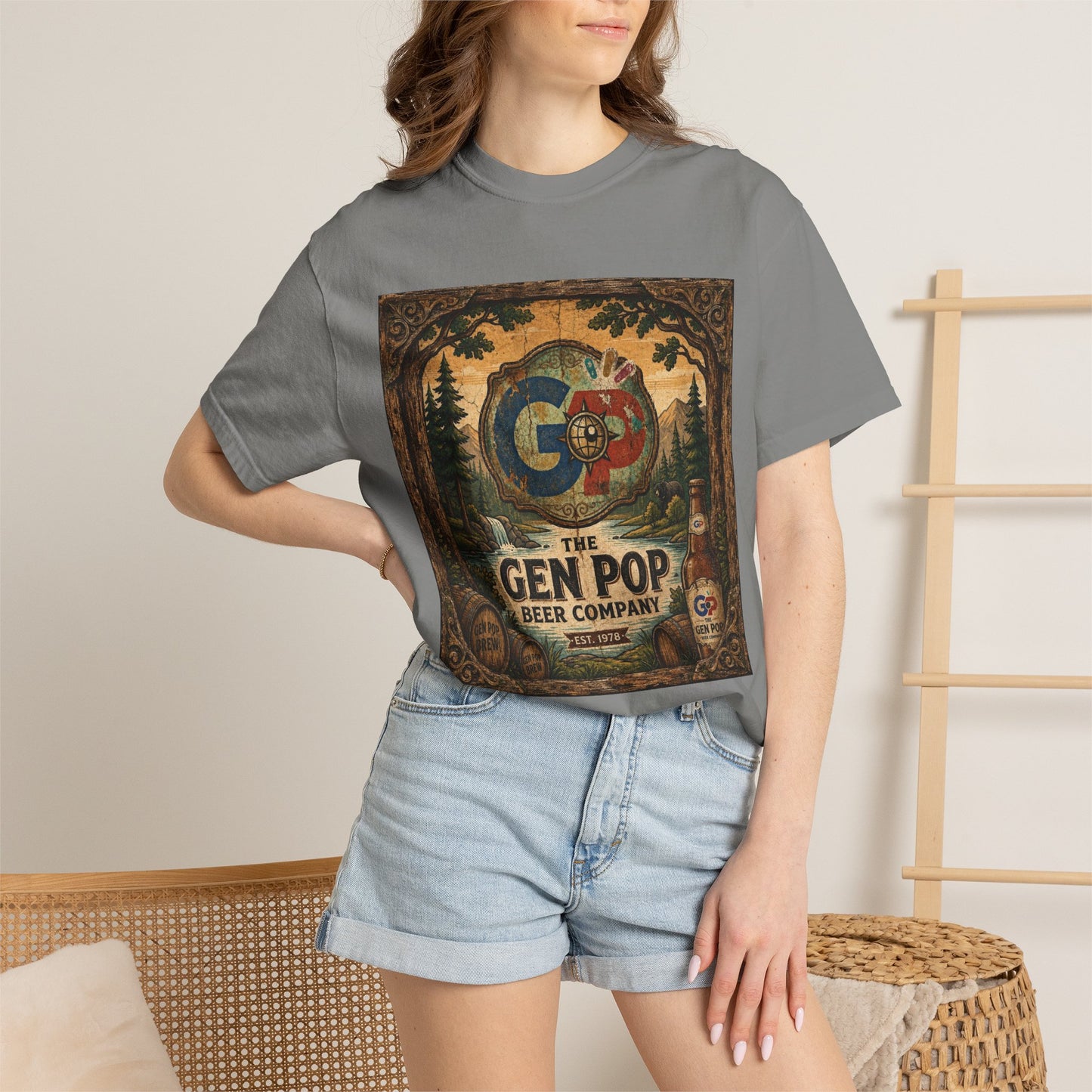 Gen Pop Beer Company Unisex Garment-Dyed T-shirt