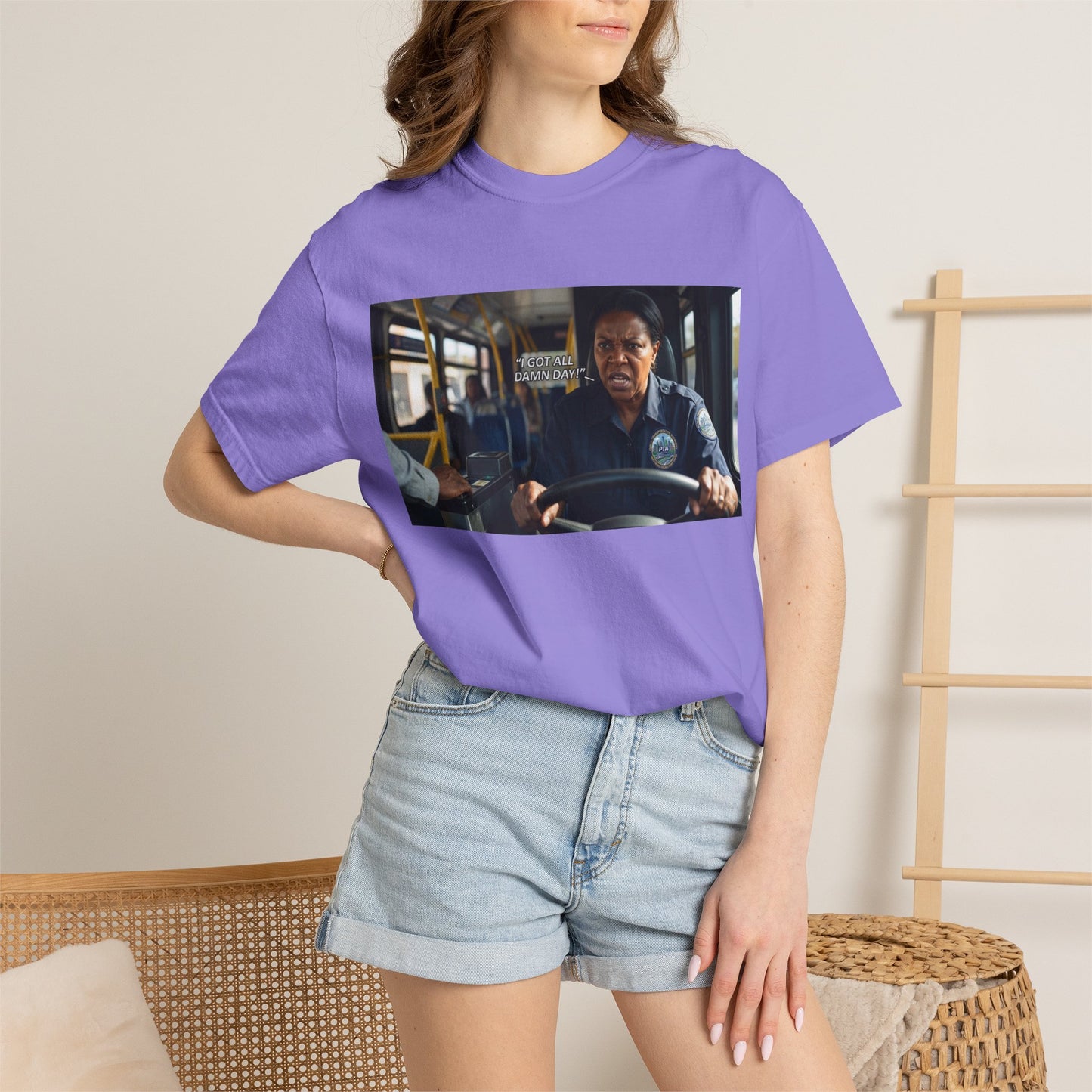Having a Bad Day Funny Mood Garment-Dyed T-Shirt — Relatable Gift Idea