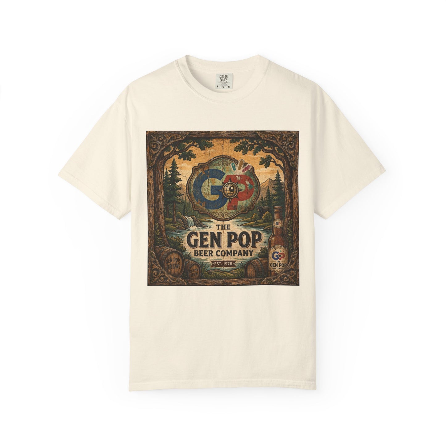 Gen Pop Beer Company Unisex Garment-Dyed T-shirt