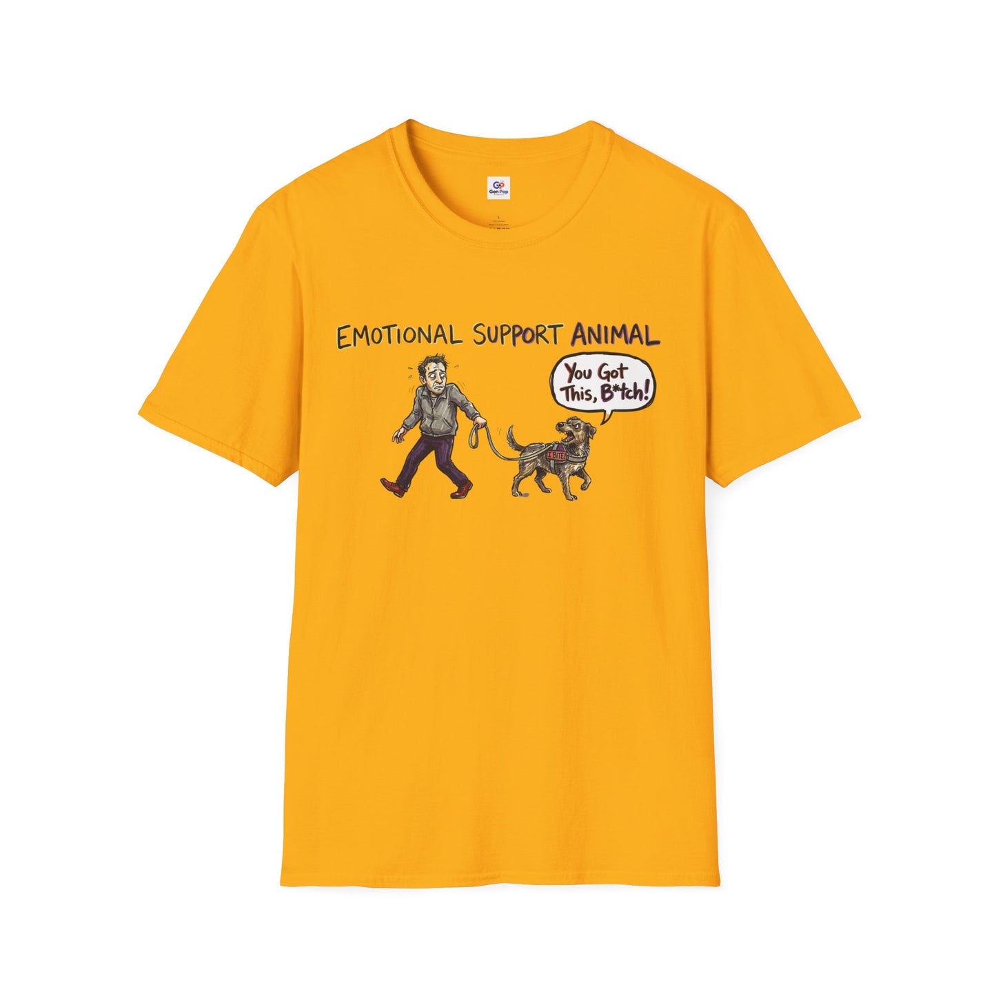 Emotional support animal Unisex Softstyle T-Shirt