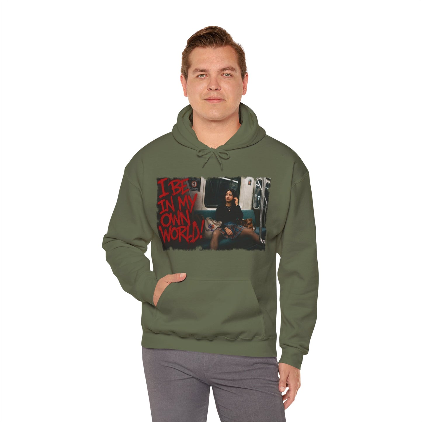 I be in my own world Unisex Heavy Blend™ Hooded Sweatshirt