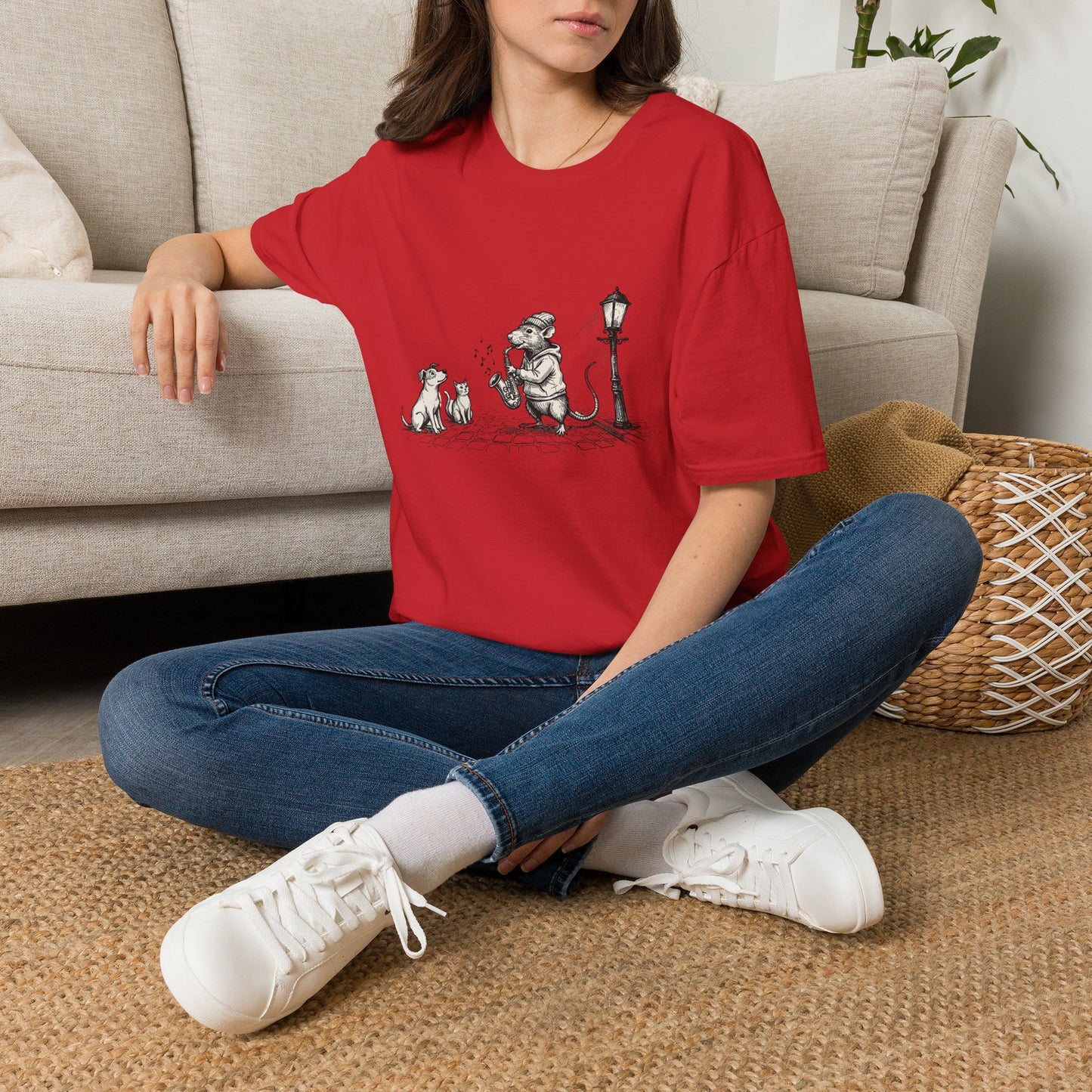 Musical rat Unisex Softstyle T-Shirt