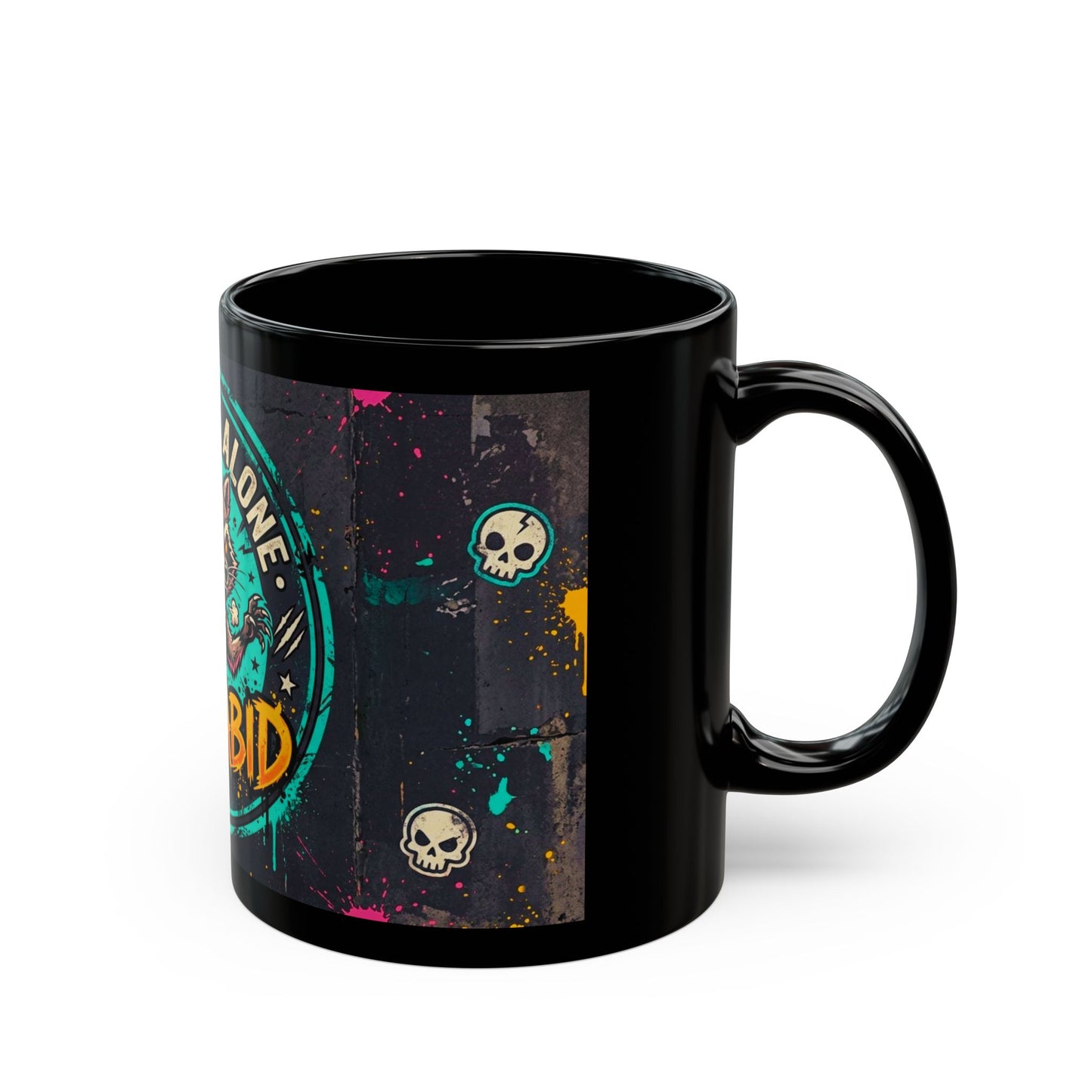 Leave Me Alone Funny Black Coffee Mug — Unique Gift for Introverts