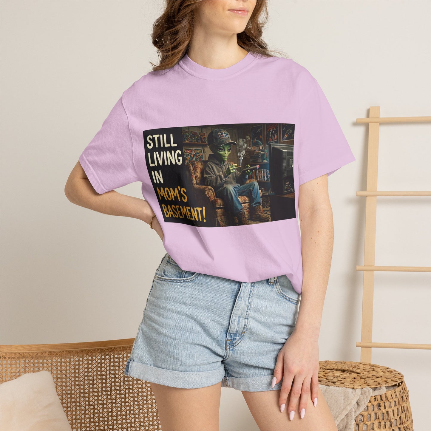 Still living in mom's basement Unisex Garment-Dyed T-shirt