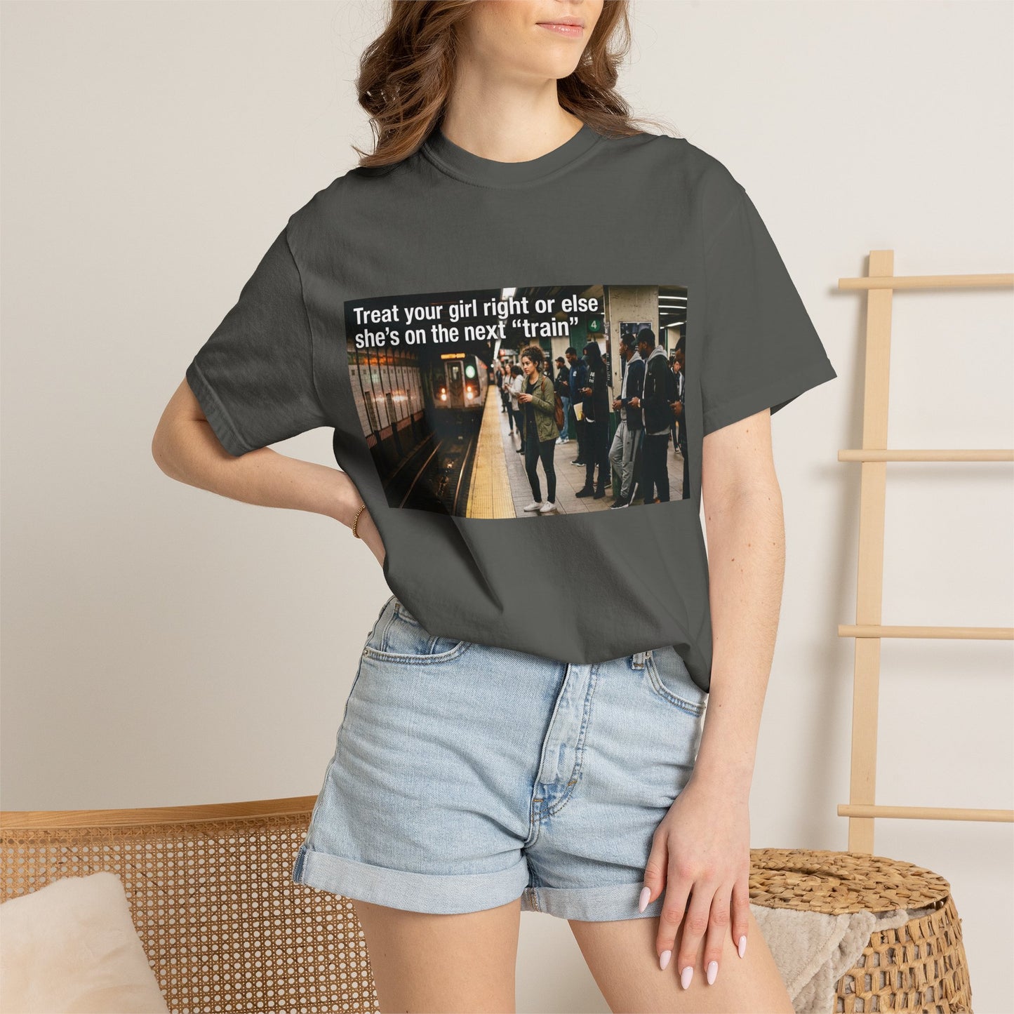 Treat your girl right or else Unisex Garment-Dyed T-shirt