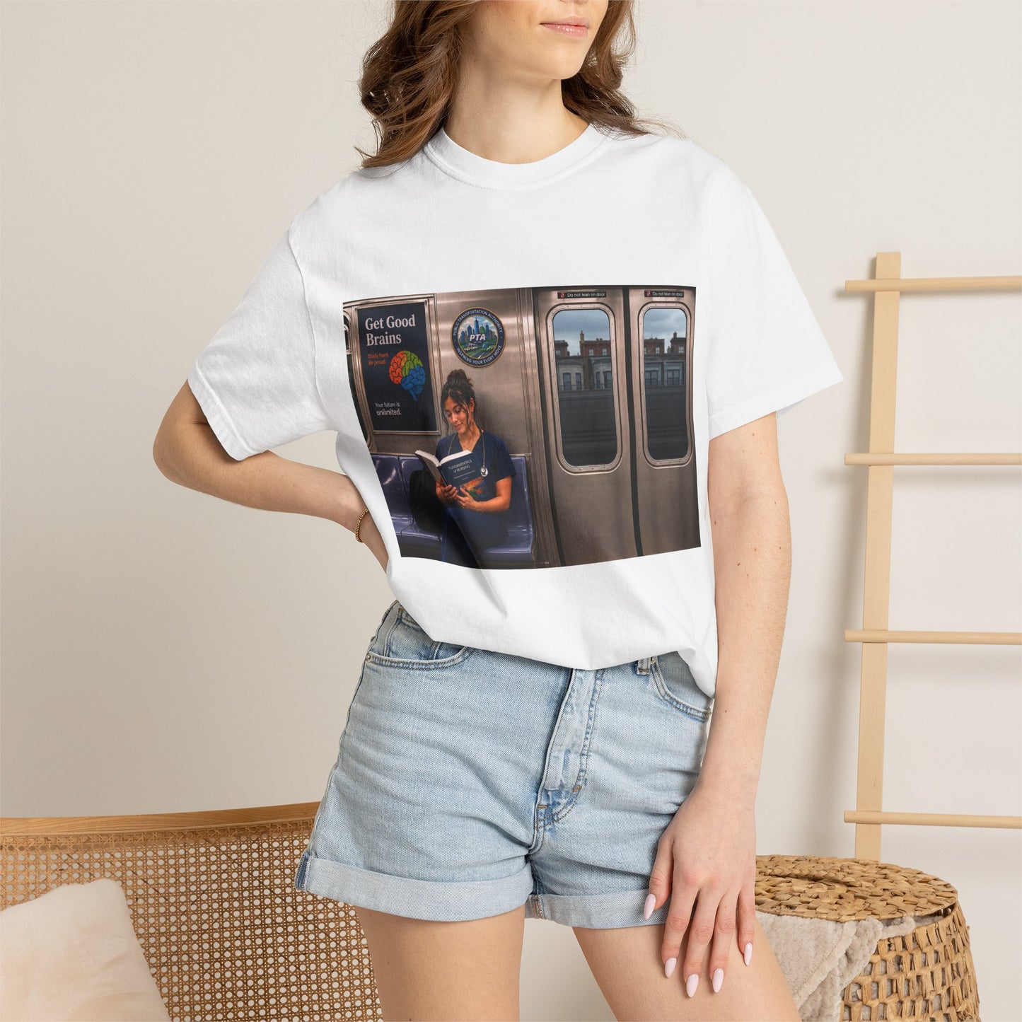 Brains Unisex Garment-Dyed T-shirt