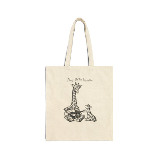Always be the Inspiration Dual Graphic Cotton Canvas Tote Bag