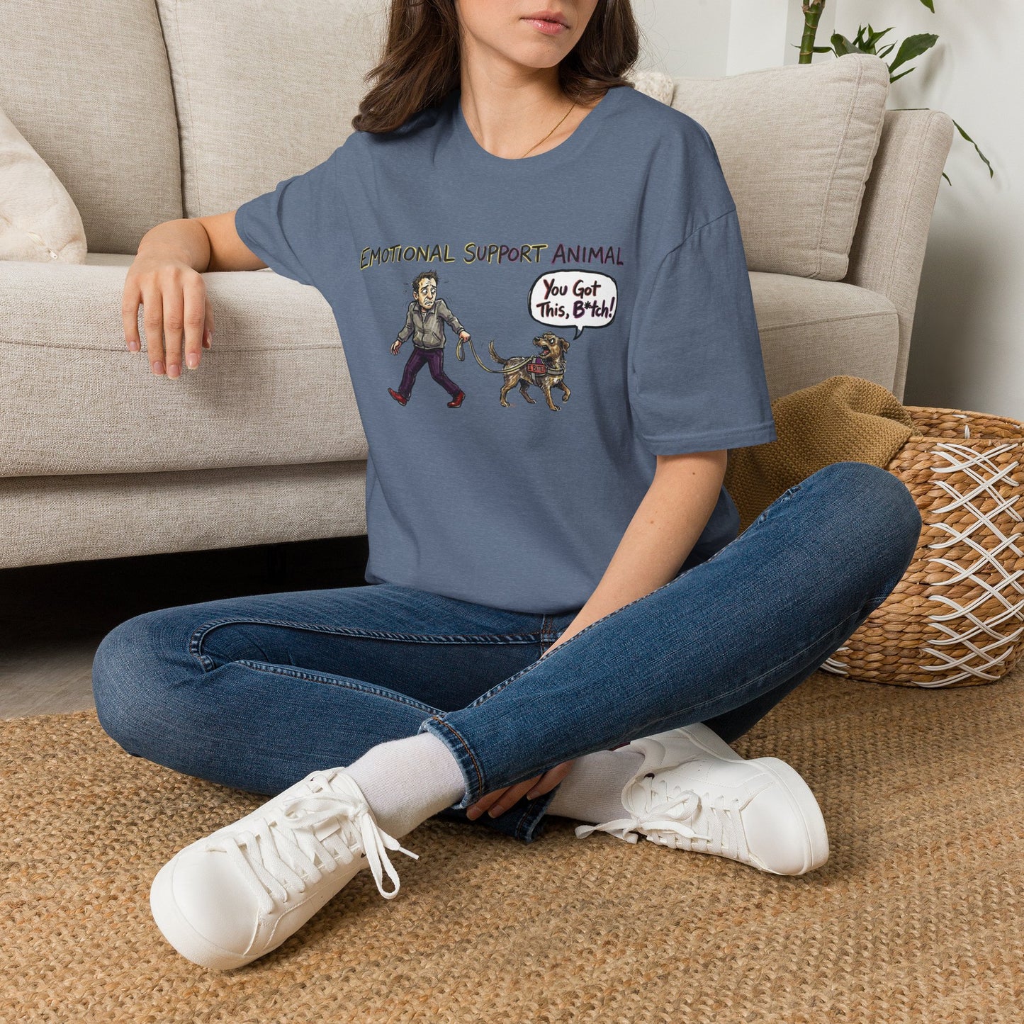Emotional support animal Unisex Softstyle T-Shirt