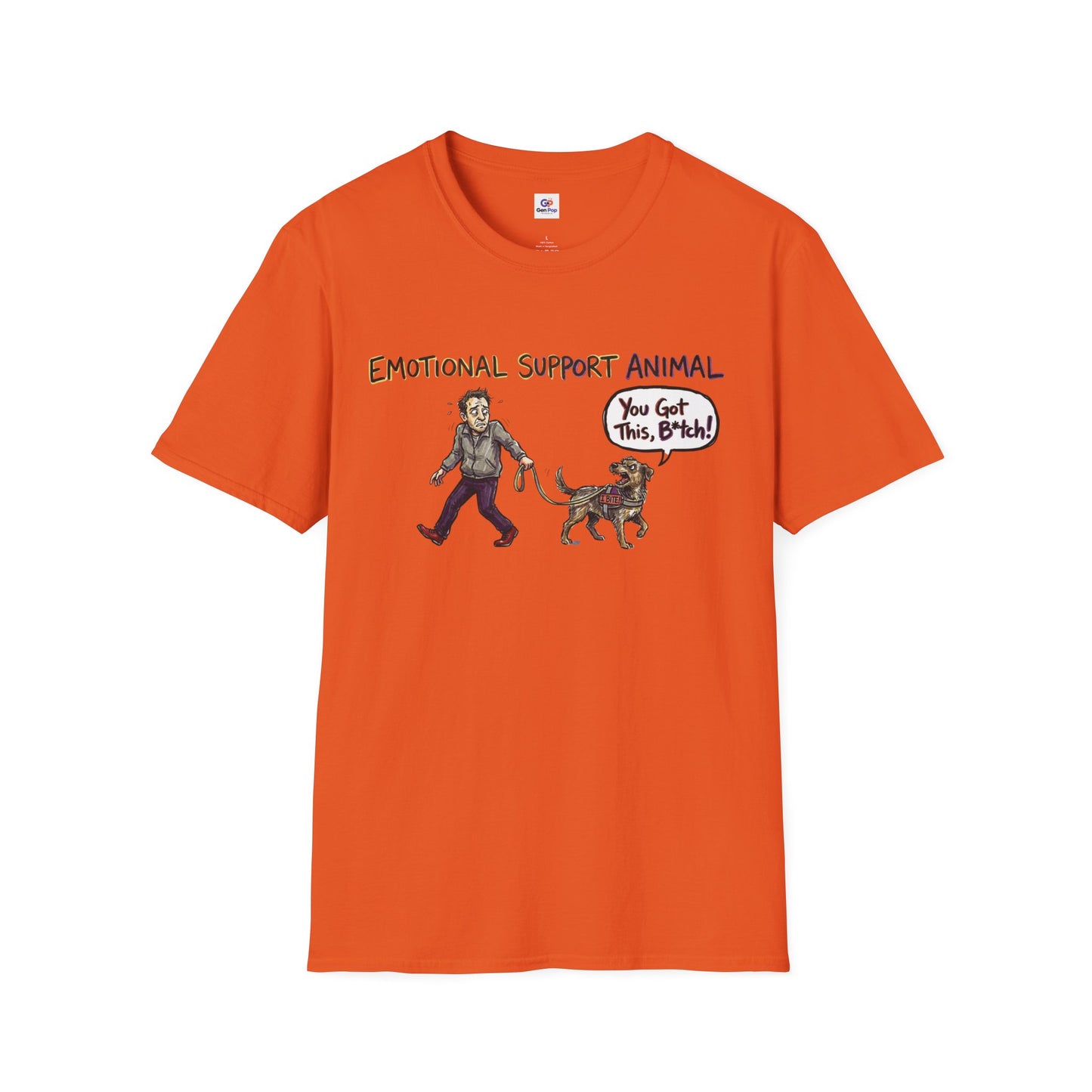 Emotional support animal Unisex Softstyle T-Shirt