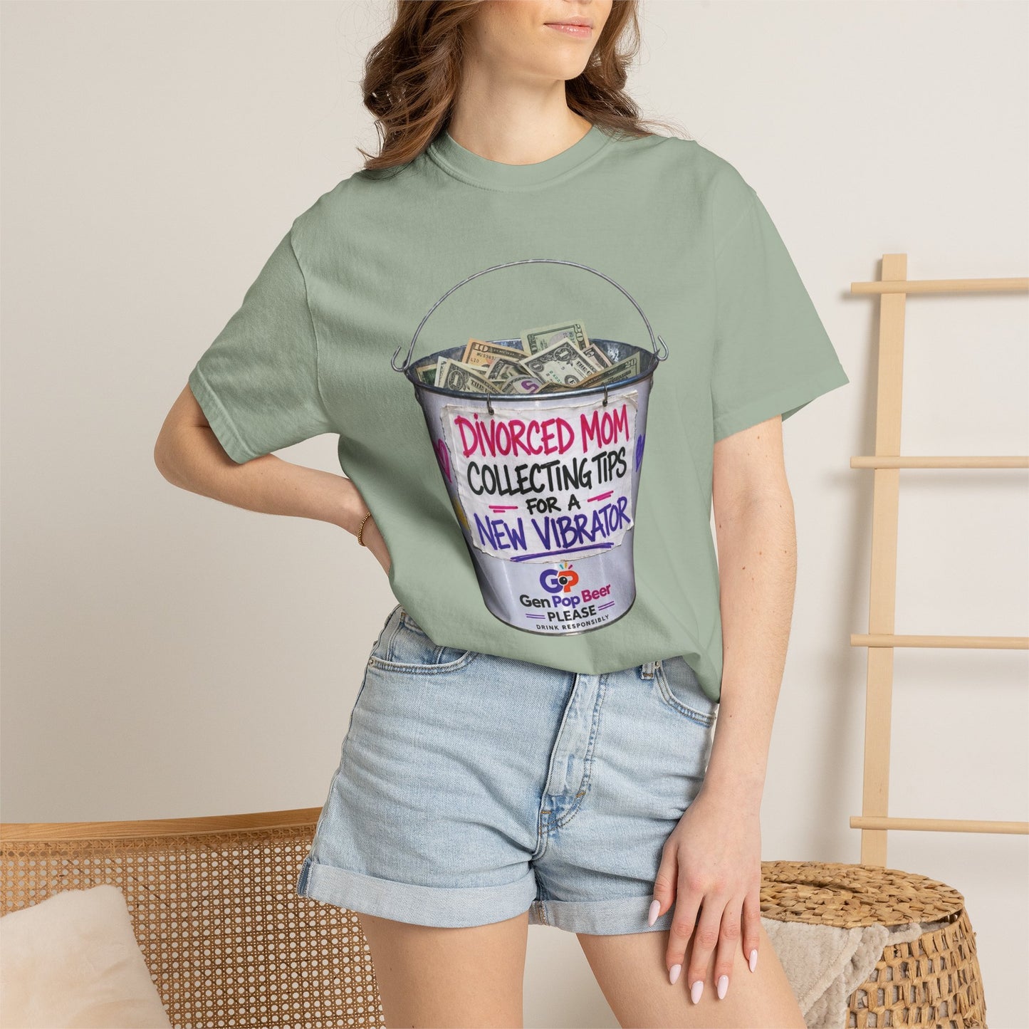 Divorced Mom Collecting Tips for a New One Funny Garment-Dyed Tee — Gag Gift for Her