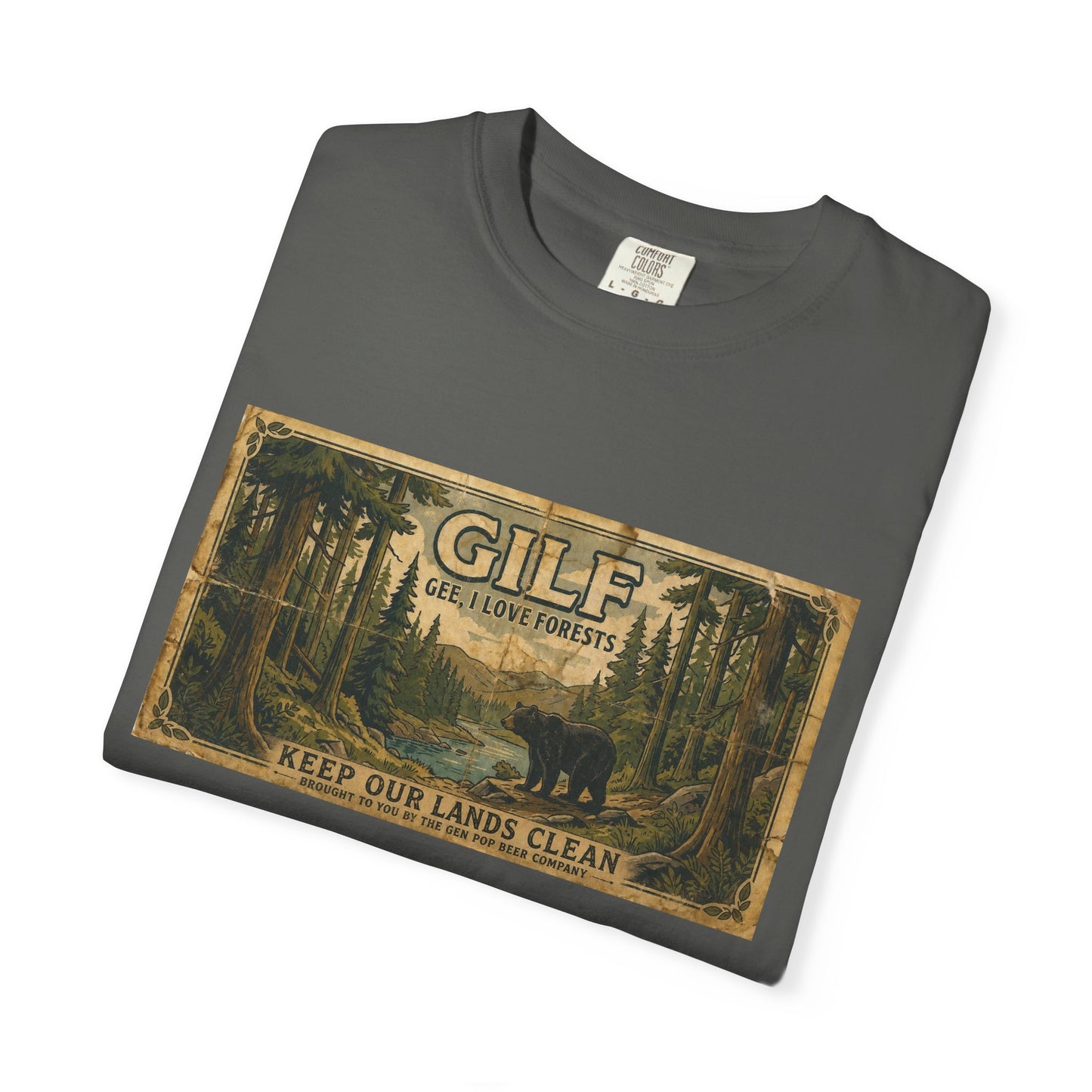 GILF Bear Funny Adult Humor Garment-Dyed Tee — Gag Gift for Him or Her