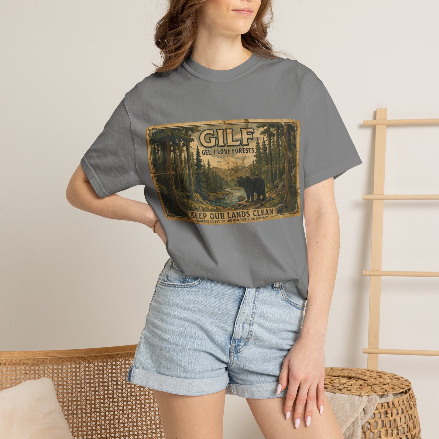 GILF Bear Unisex Garment-Dyed T-shirt