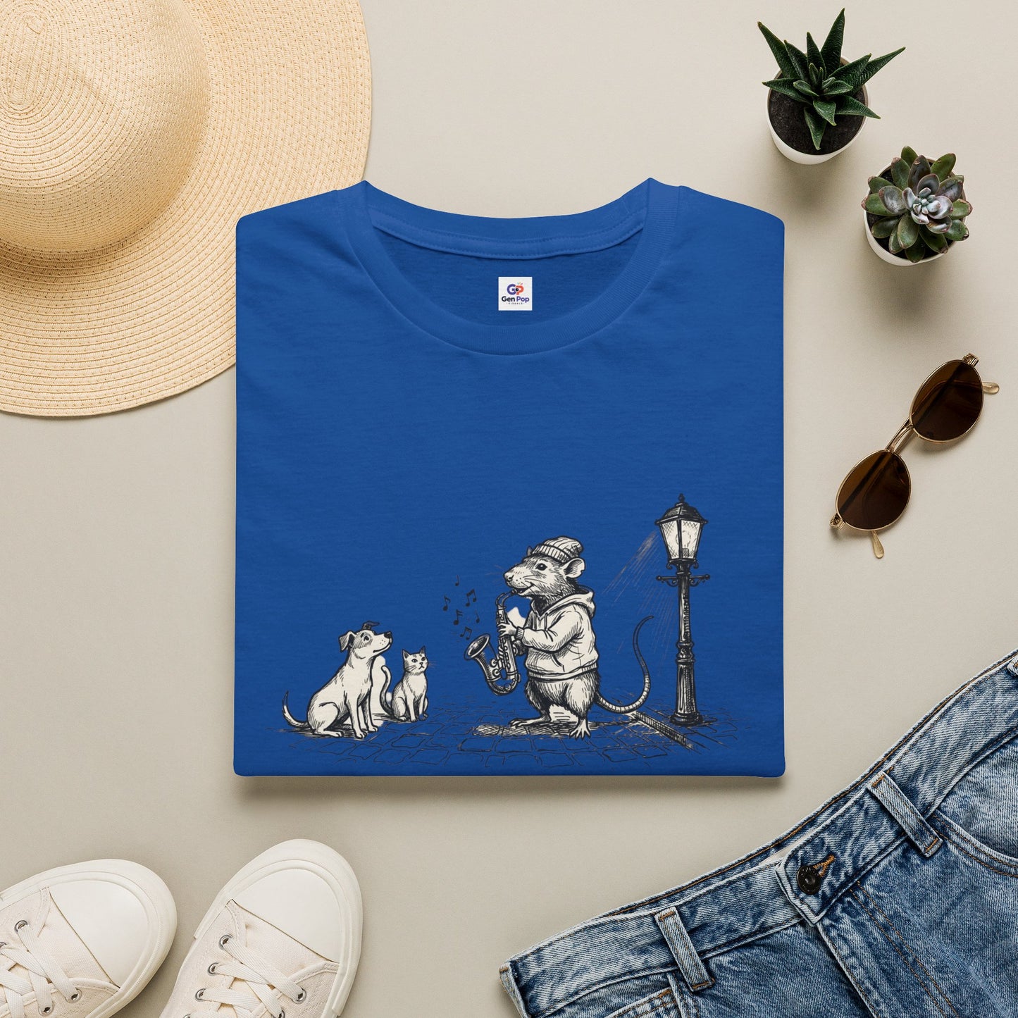 Musical Rat Funny Graphic Softstyle Tee — Unique City Inspired Gift