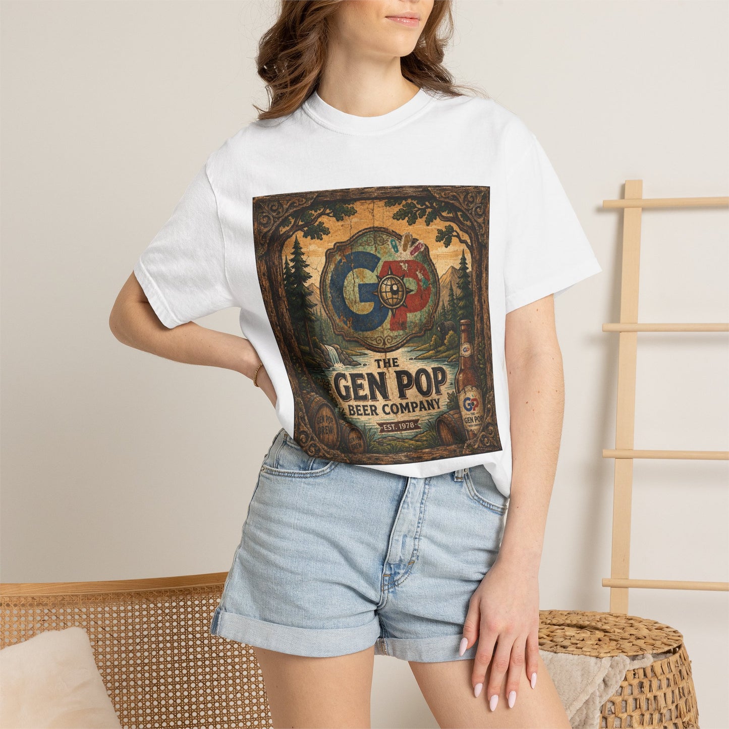 Gen Pop Beer Company Unisex Garment-Dyed T-shirt