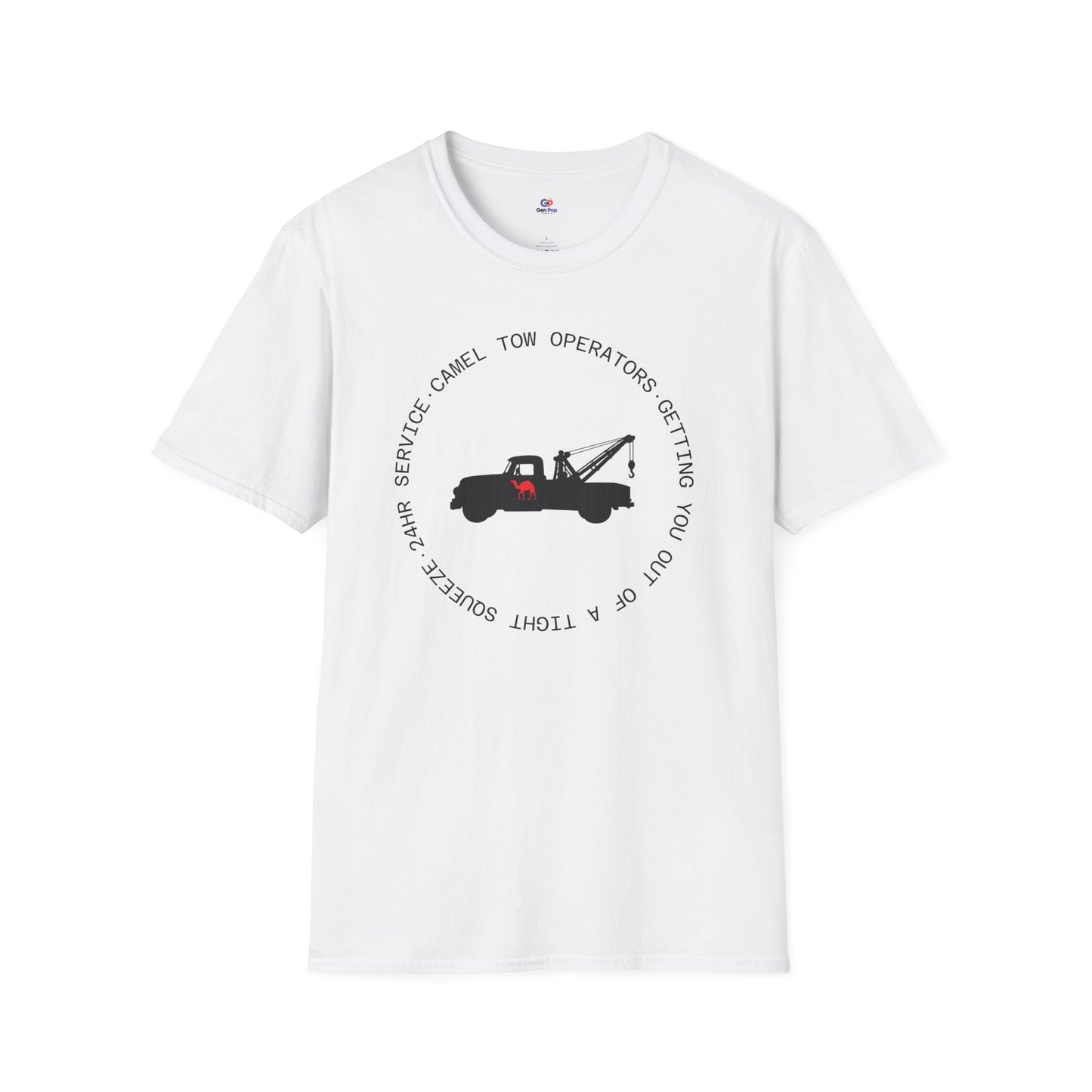 Camel Tow Operators Funny Adult Humor Softstyle Tee — Gag Gift for Him or Her