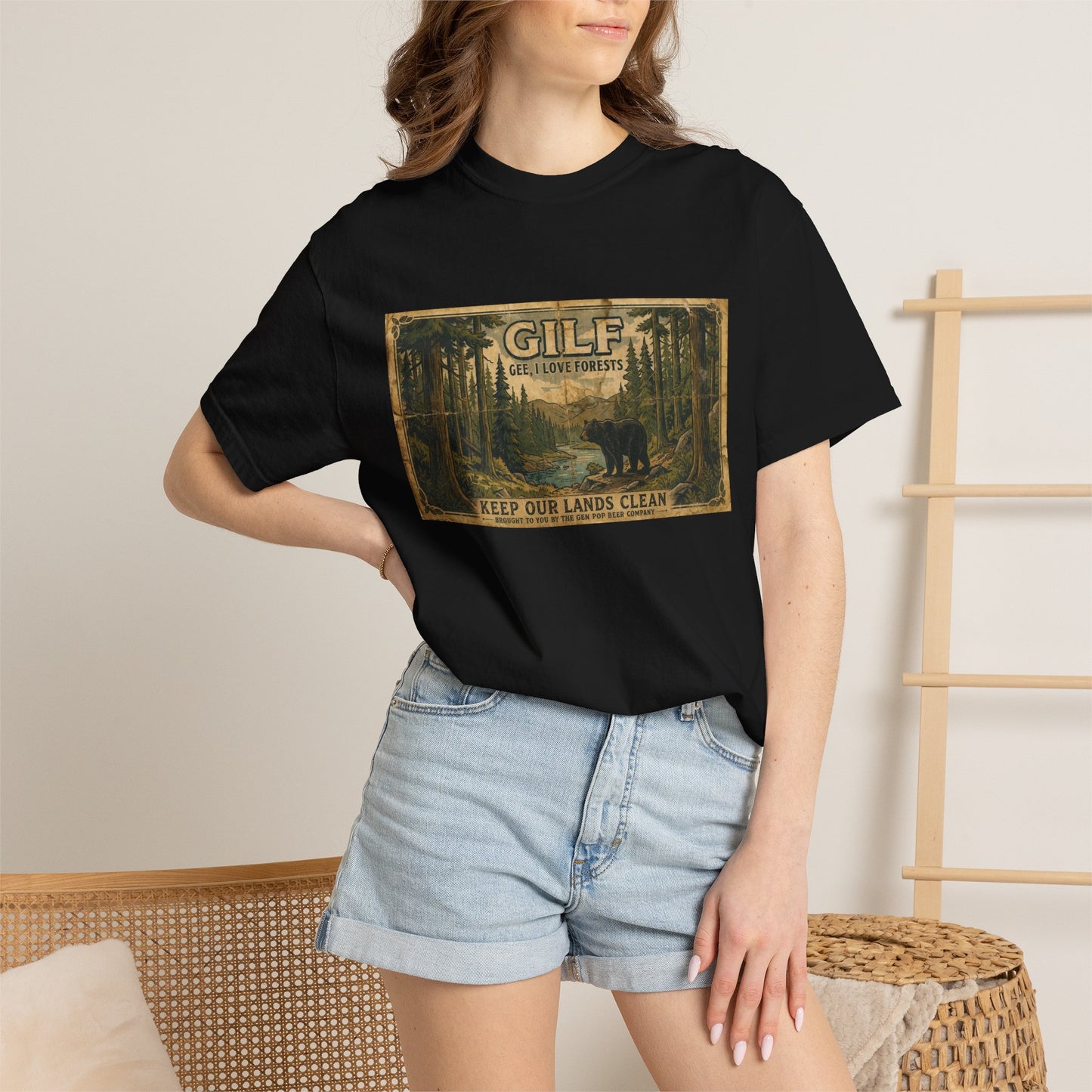 GILF Bear Funny Adult Humor Garment-Dyed Tee — Gag Gift for Him or Her