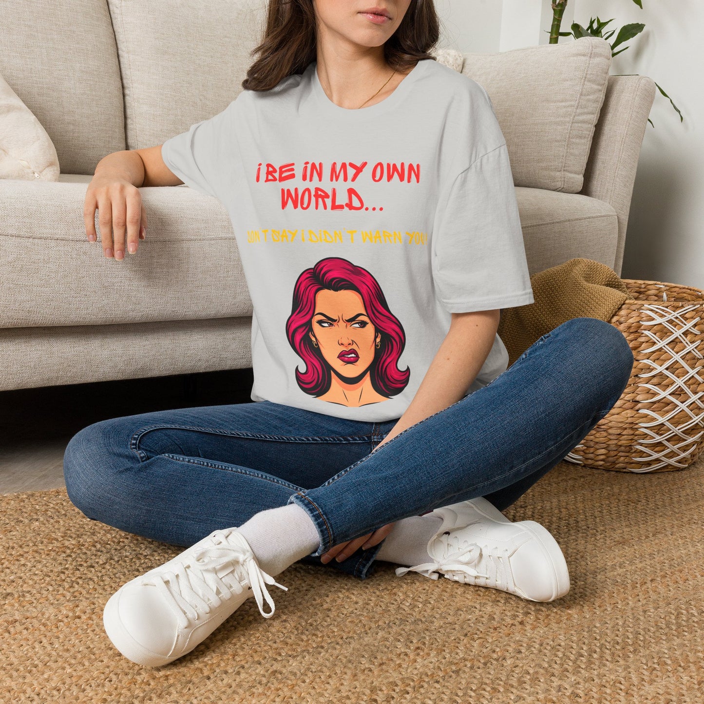 I be in my own world...don't say I didn't warn you! Unisex Softstyle T-Shirt