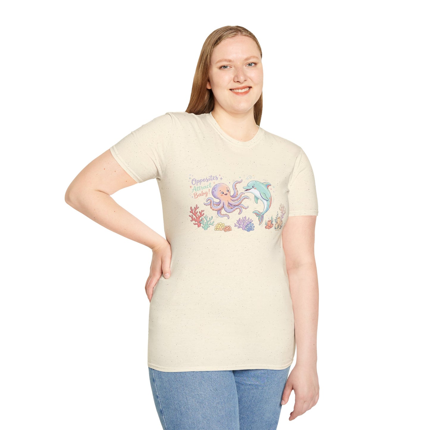 Opposites attract Unisex Softstyle T-Shirt