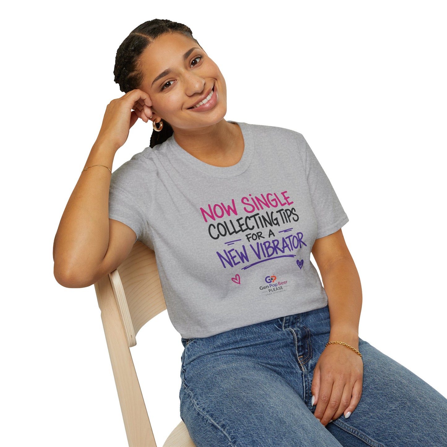 Now Single New Vibrator Unisex Softstyle T-Shirt