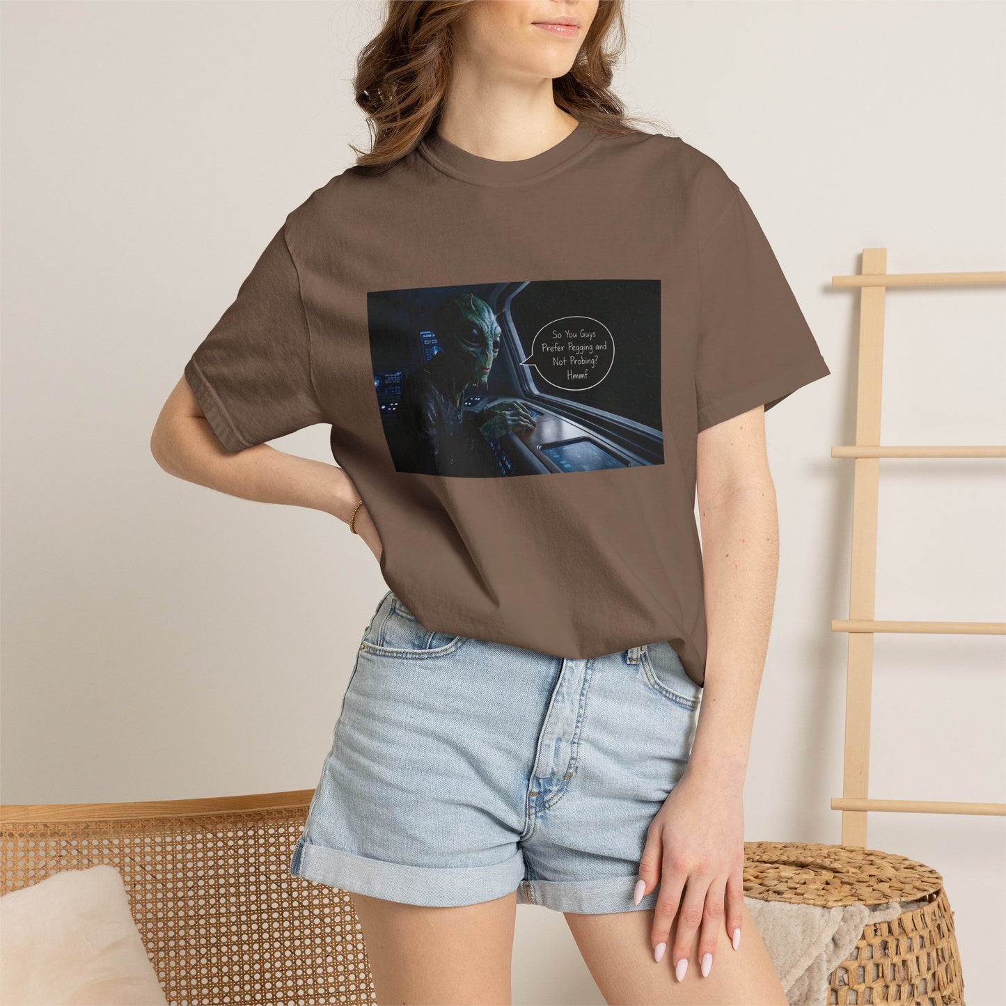 Alien Probing Unisex Garment-Dyed T-shirt