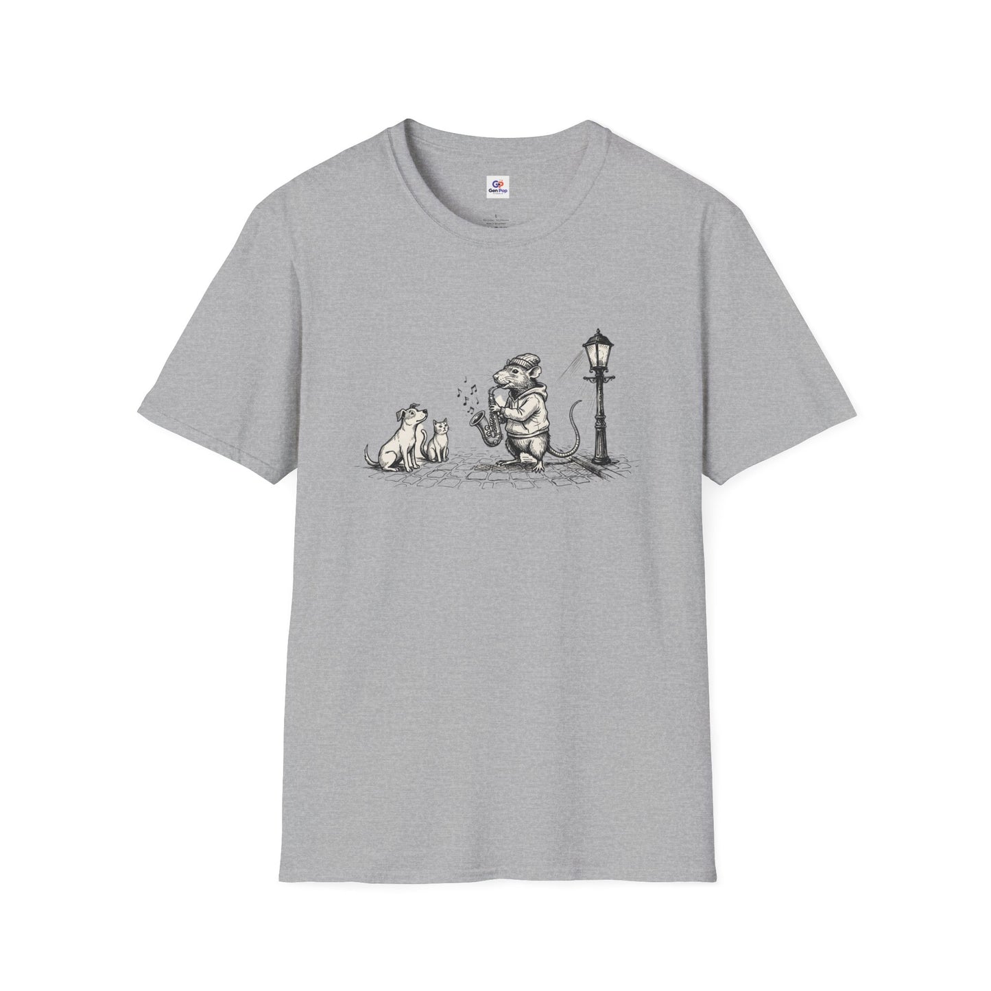 Musical Rat Funny Graphic Softstyle Tee — Unique City Inspired Gift