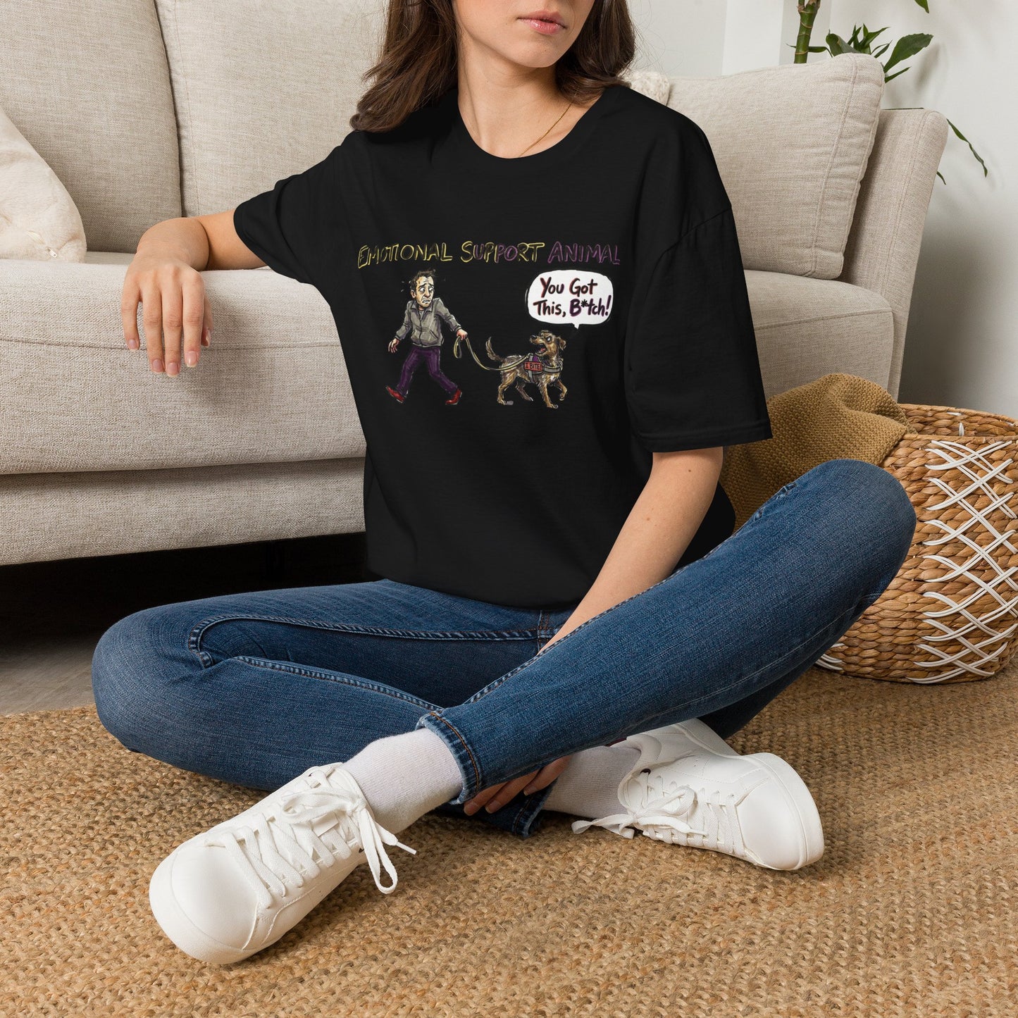 Emotional support animal Unisex Softstyle T-Shirt