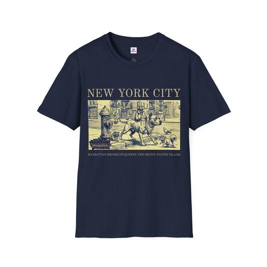 The Concrete Jungle NYC Graphic Softstyle Tee — Unique Gift for New Yorkers & Tourists