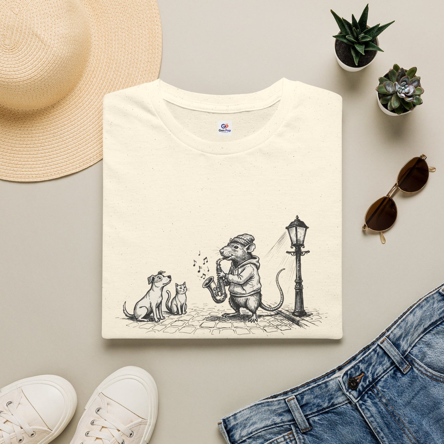 Musical Rat Funny Graphic Softstyle Tee — Unique City Inspired Gift