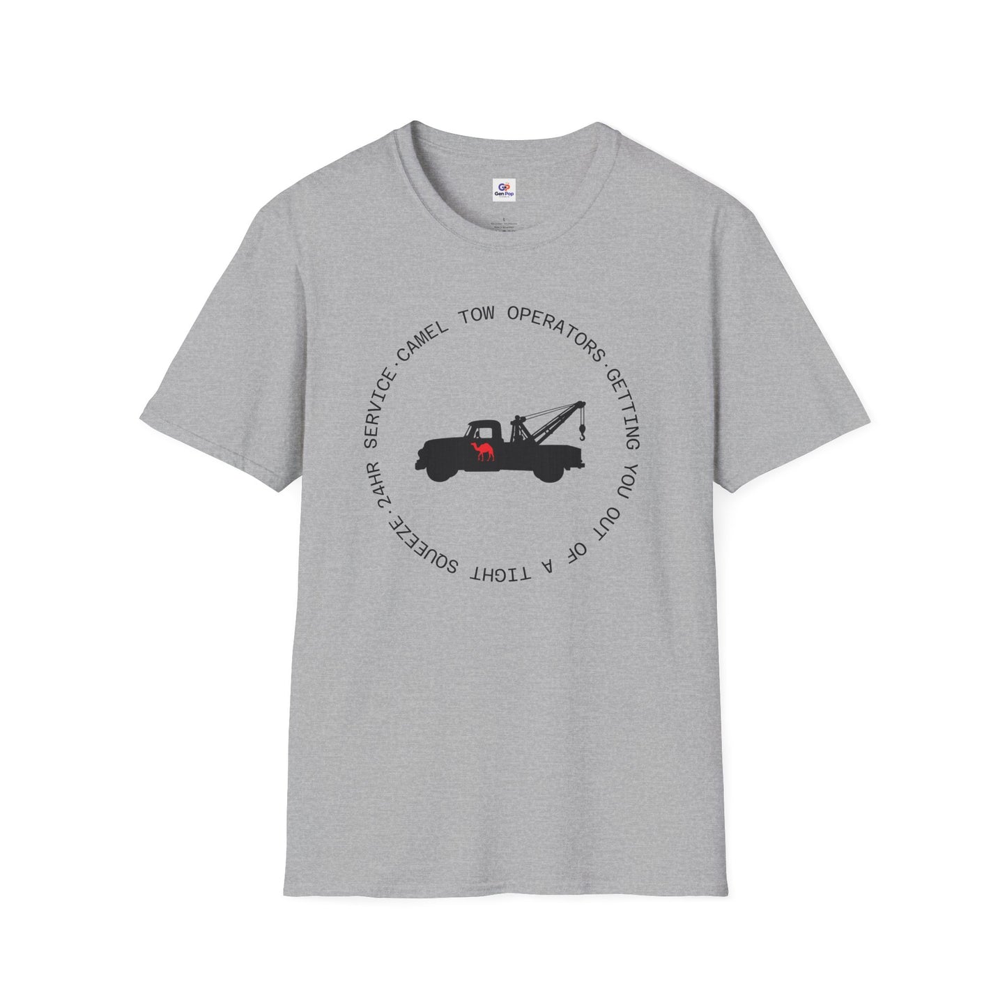 Camel Tow Operators Funny Adult Humor Softstyle Tee — Gag Gift for Him or Her