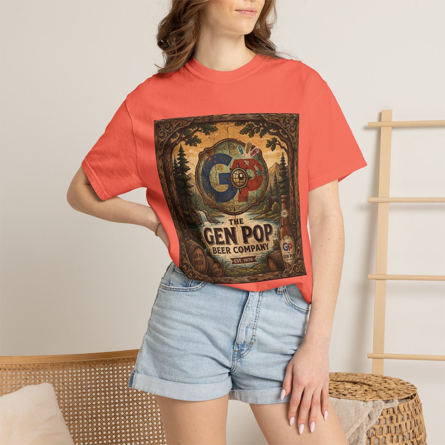 Gen Pop Beer Company Unisex Garment-Dyed T-shirt