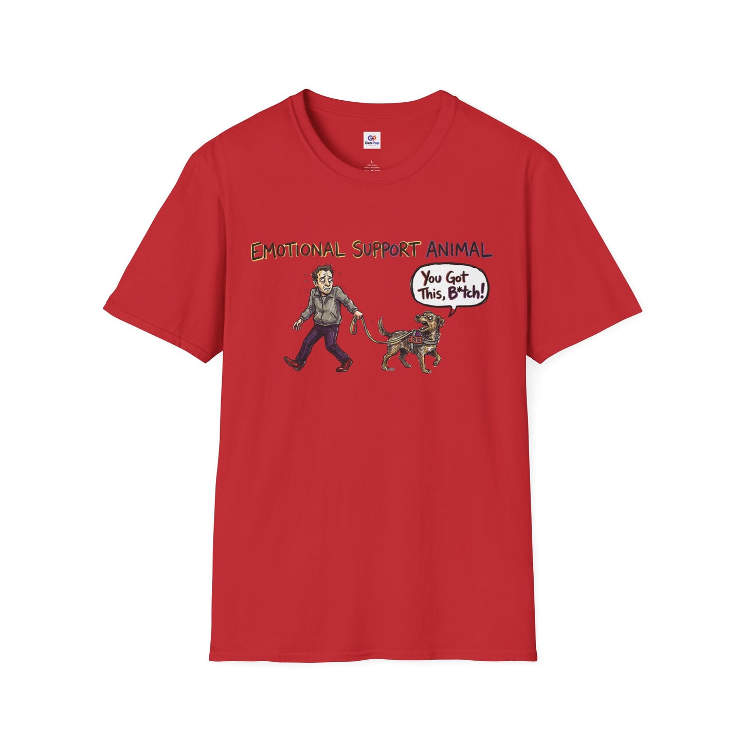 Emotional support animal Unisex Softstyle T-Shirt