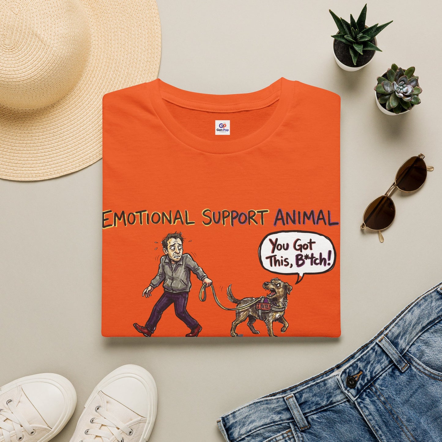 Emotional support animal Unisex Softstyle T-Shirt