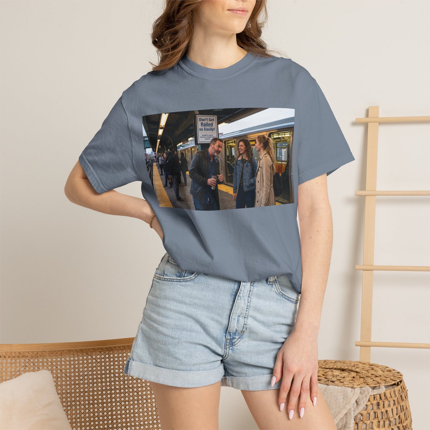 Don't Get Railed Funny Adult Humor Garment-Dyed T-Shirt — Gag Gift