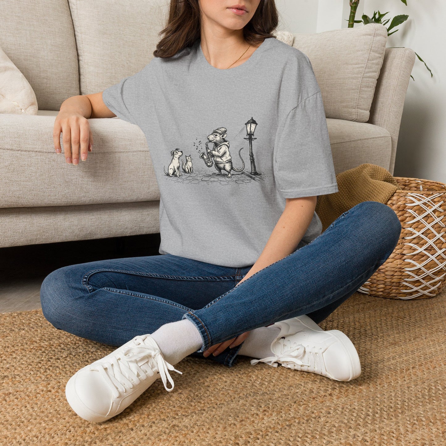 Musical rat Unisex Softstyle T-Shirt