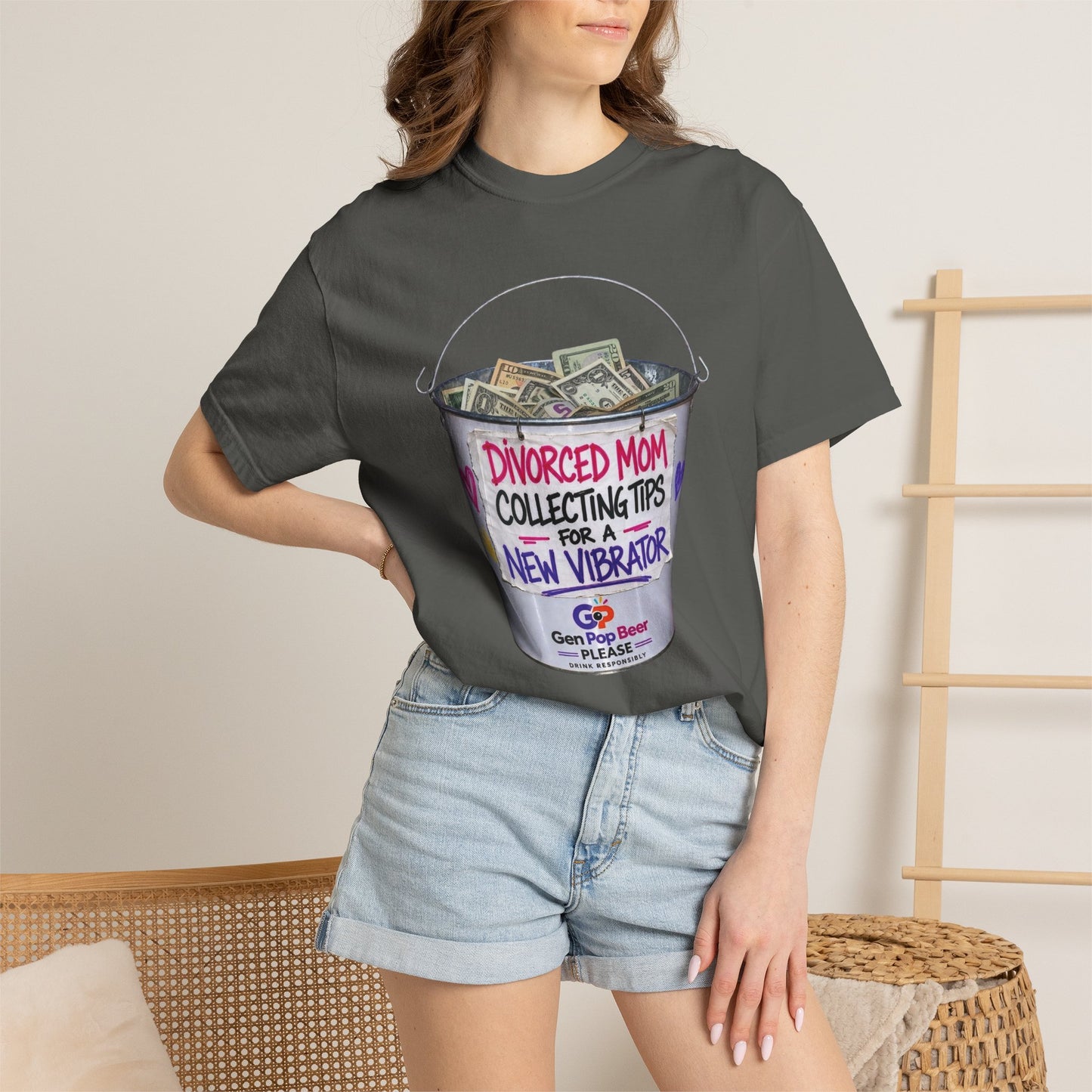 Divorced Mom Collecting Tips for a New One Funny Garment-Dyed Tee — Gag Gift for Her