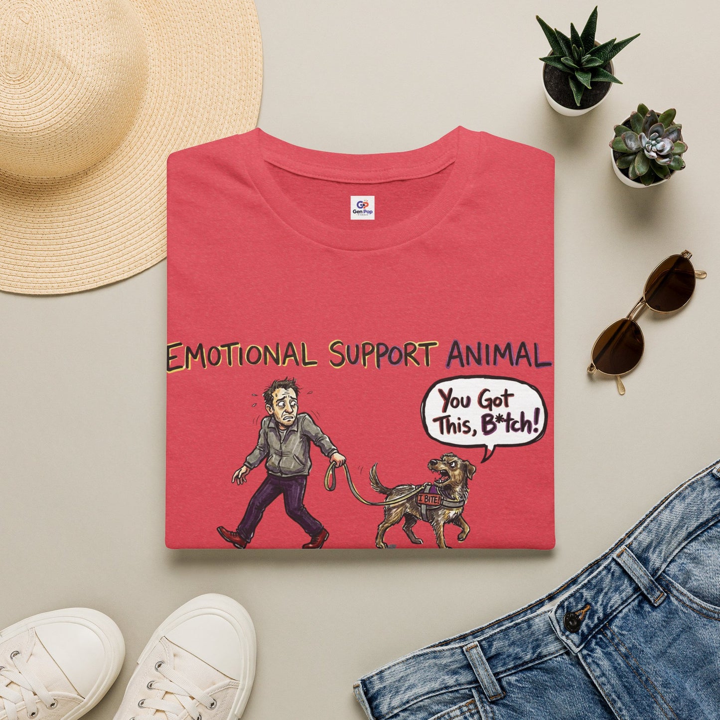 Emotional support animal Unisex Softstyle T-Shirt